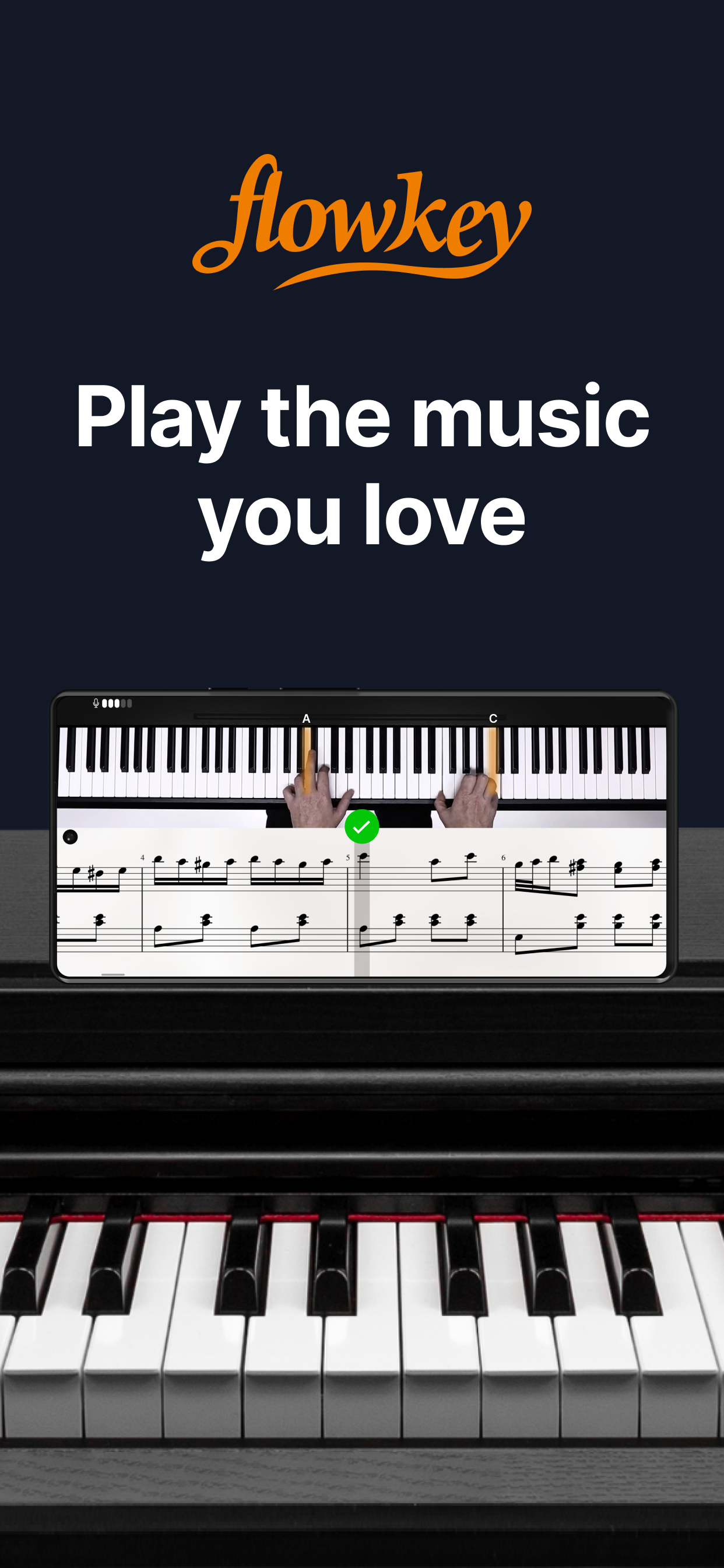 اسکرین شات 1 برنامه flowkey: Learn piano