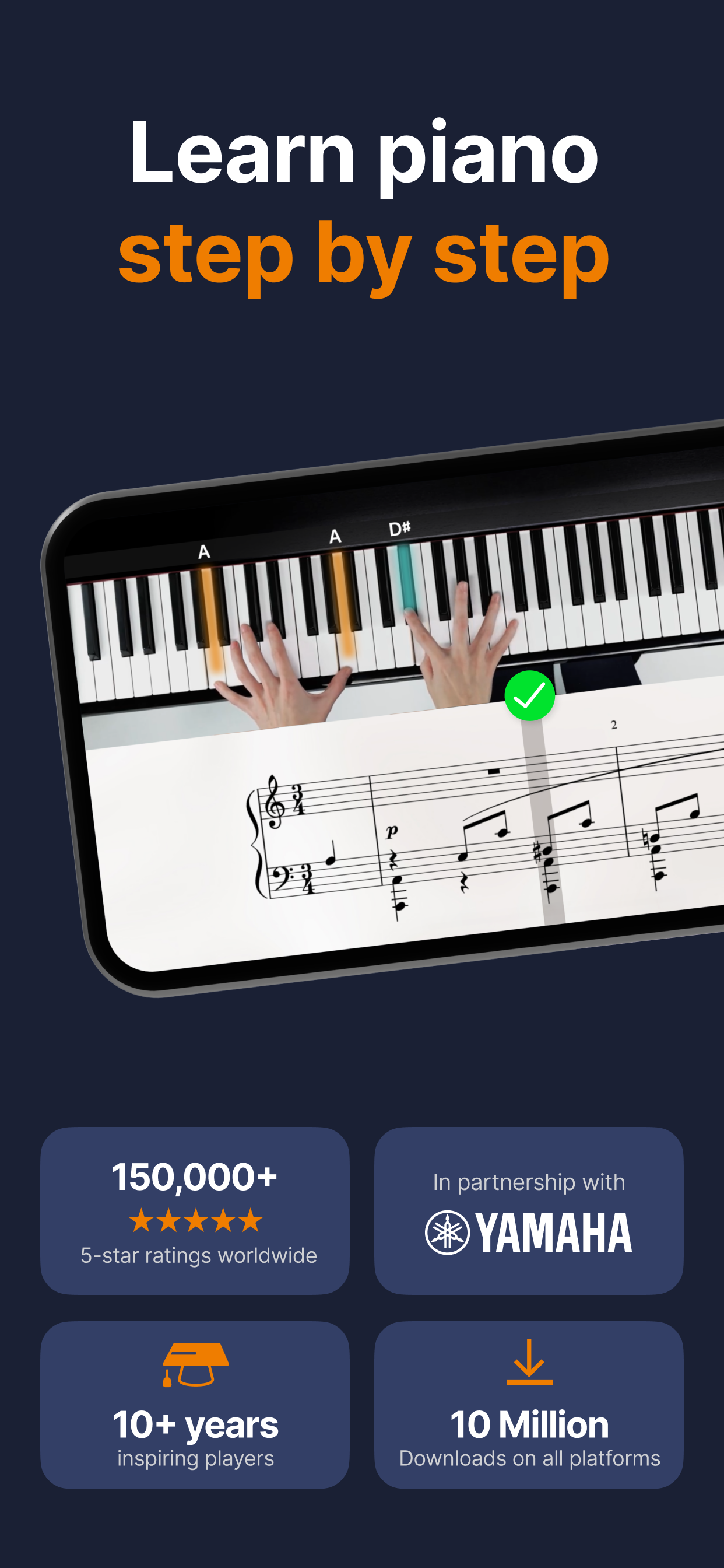 اسکرین شات 1 برنامه flowkey: Learn piano