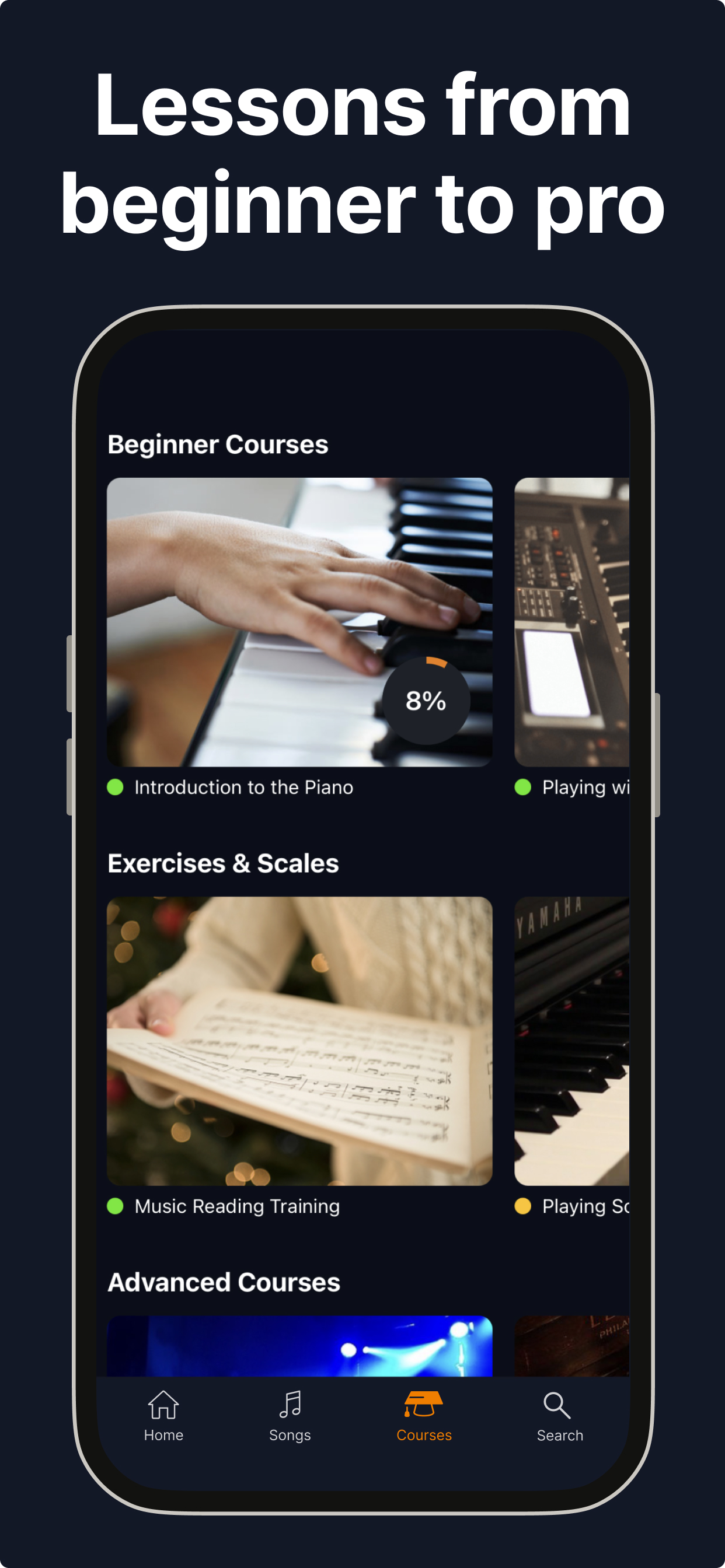 اسکرین شات 5 برنامه flowkey: Learn piano