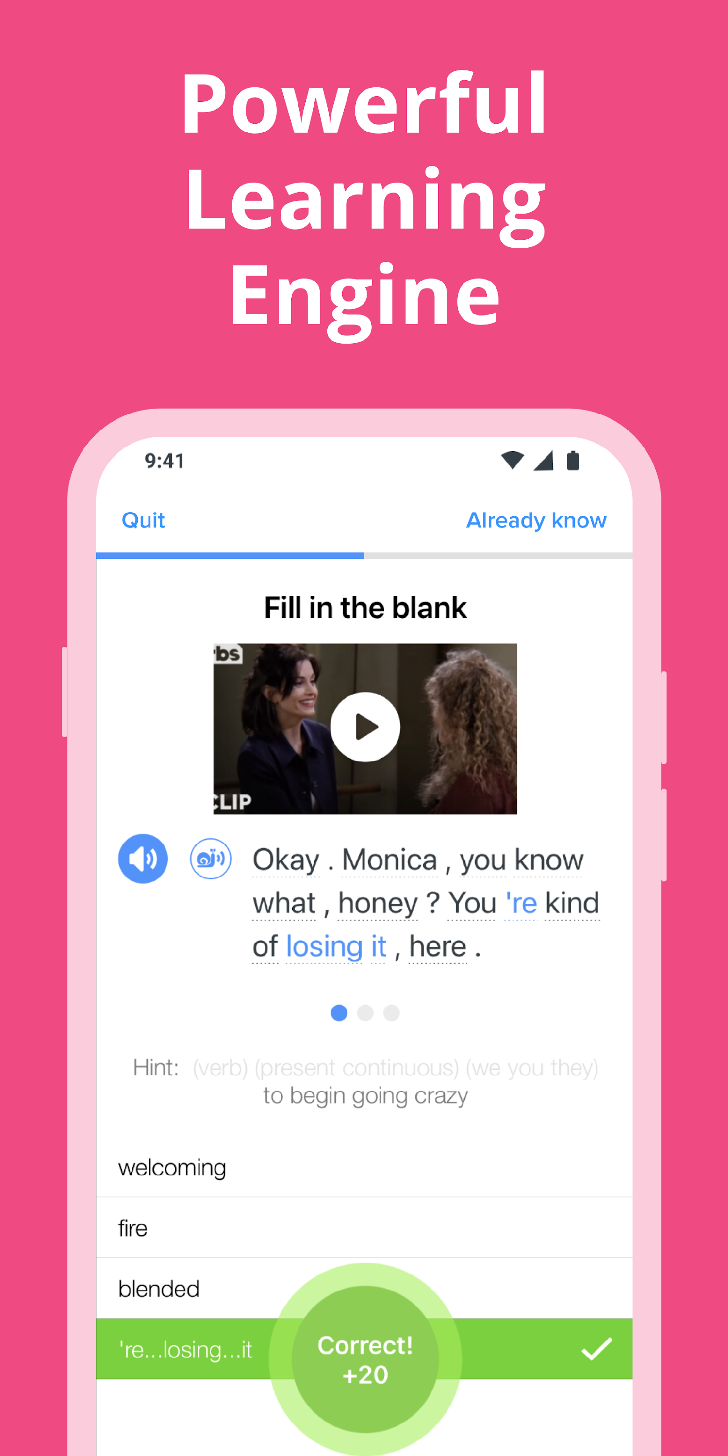 اسکرین شات 2 برنامه FluentU: Learn Language videos