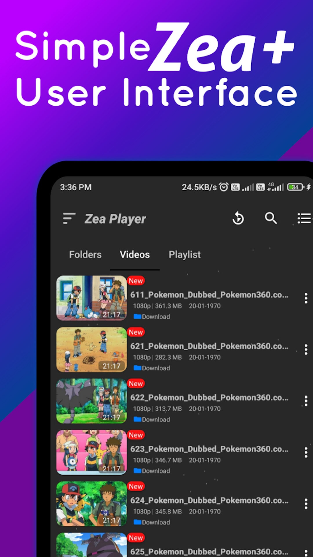 اسکرین شات 5 برنامه FLV Video Player - mVid Player