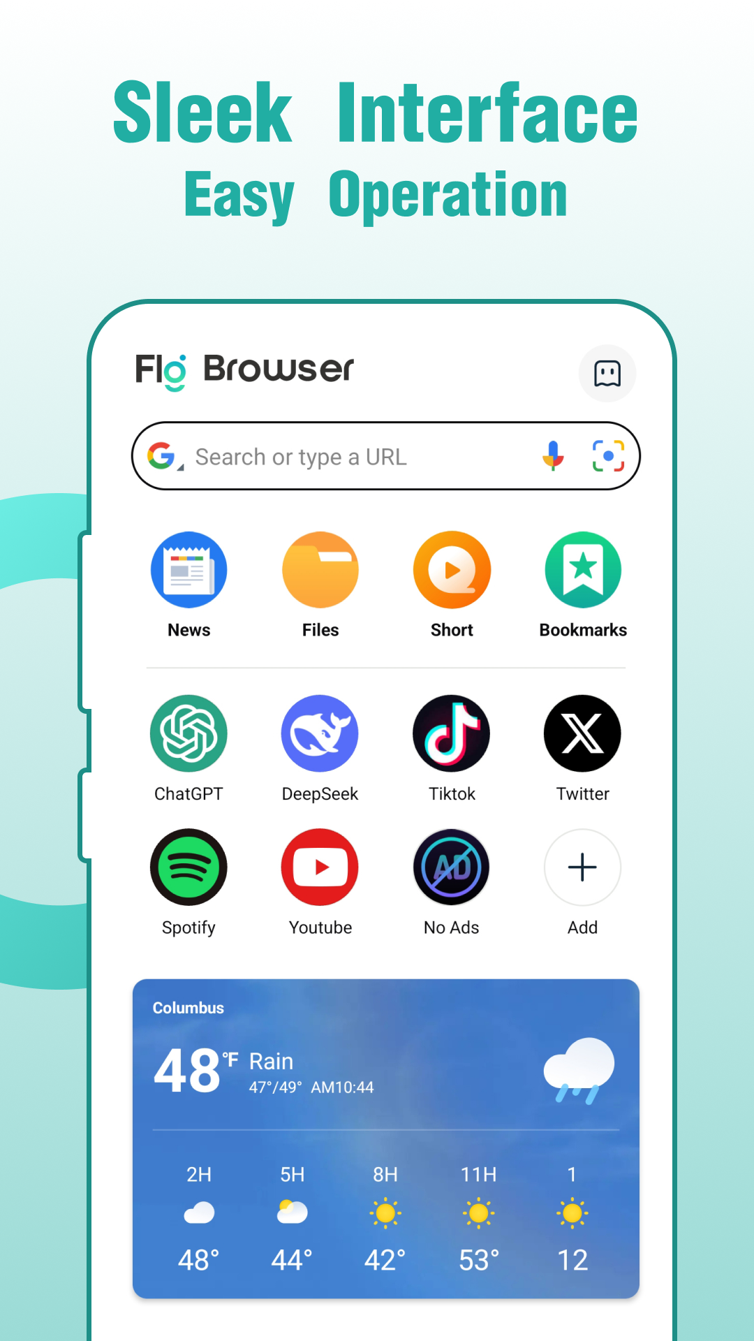 اسکرین شات 1 برنامه Fly Browser-Search & Private