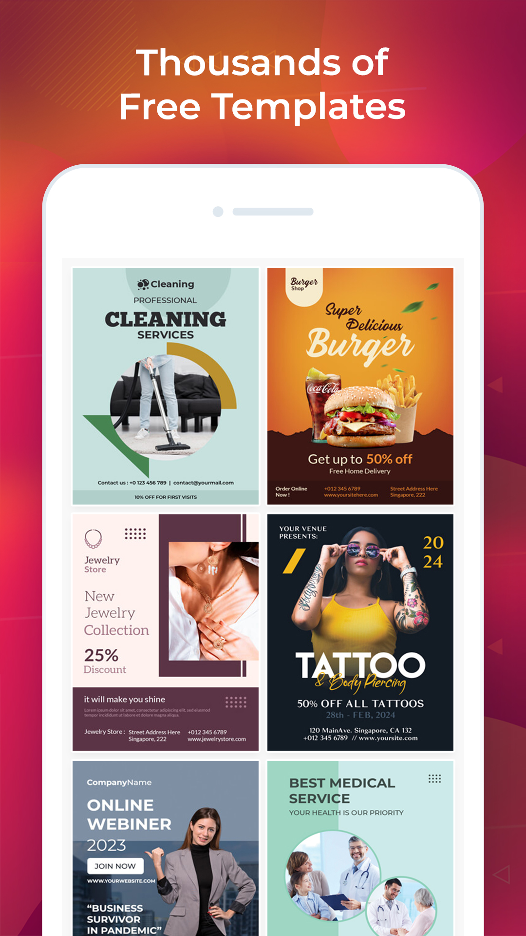 اسکرین شات 6 برنامه Poster Maker : Flyer Maker