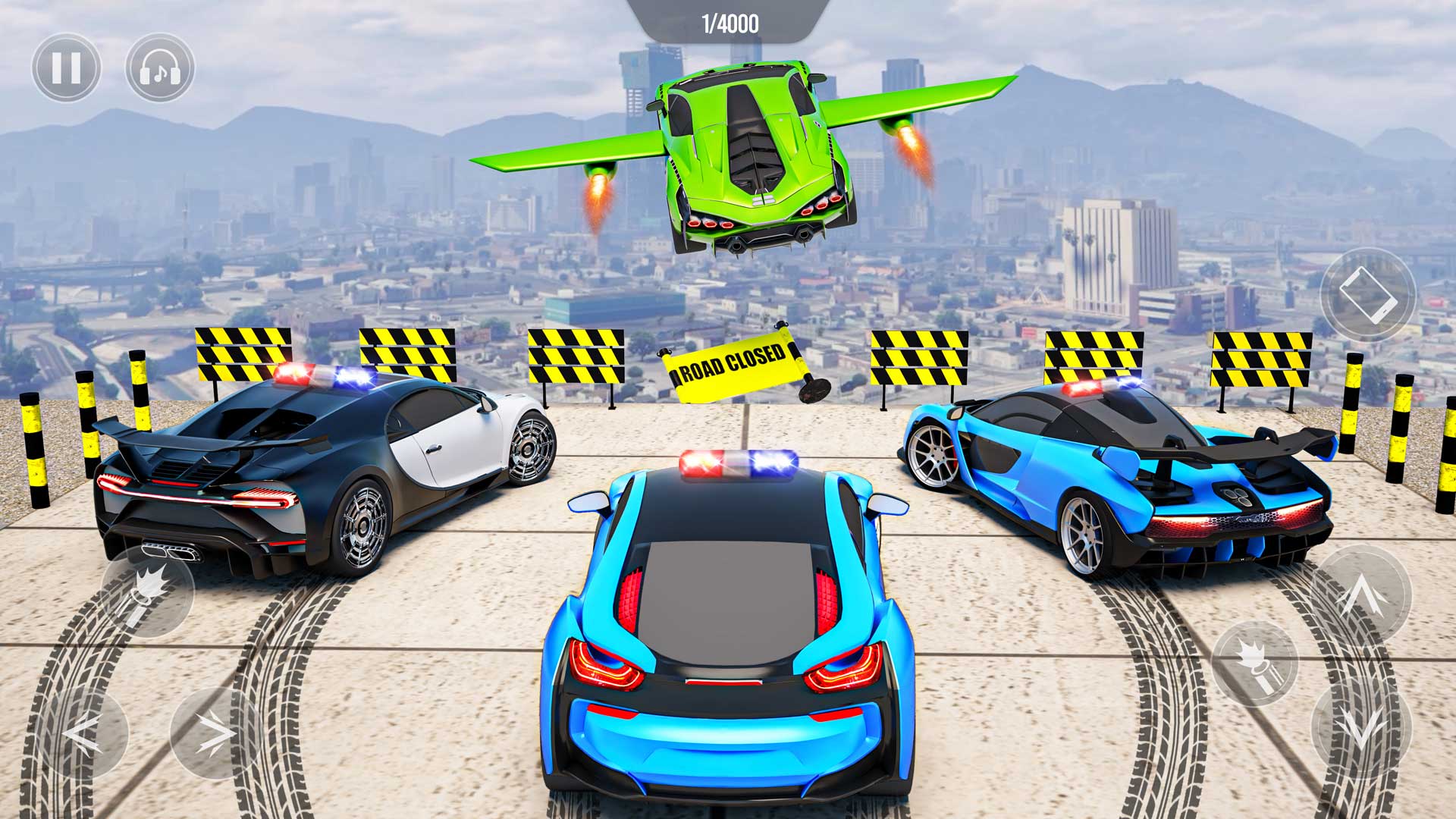 اسکرین شات 7 برنامه Flying Car Robot Shooting Game
