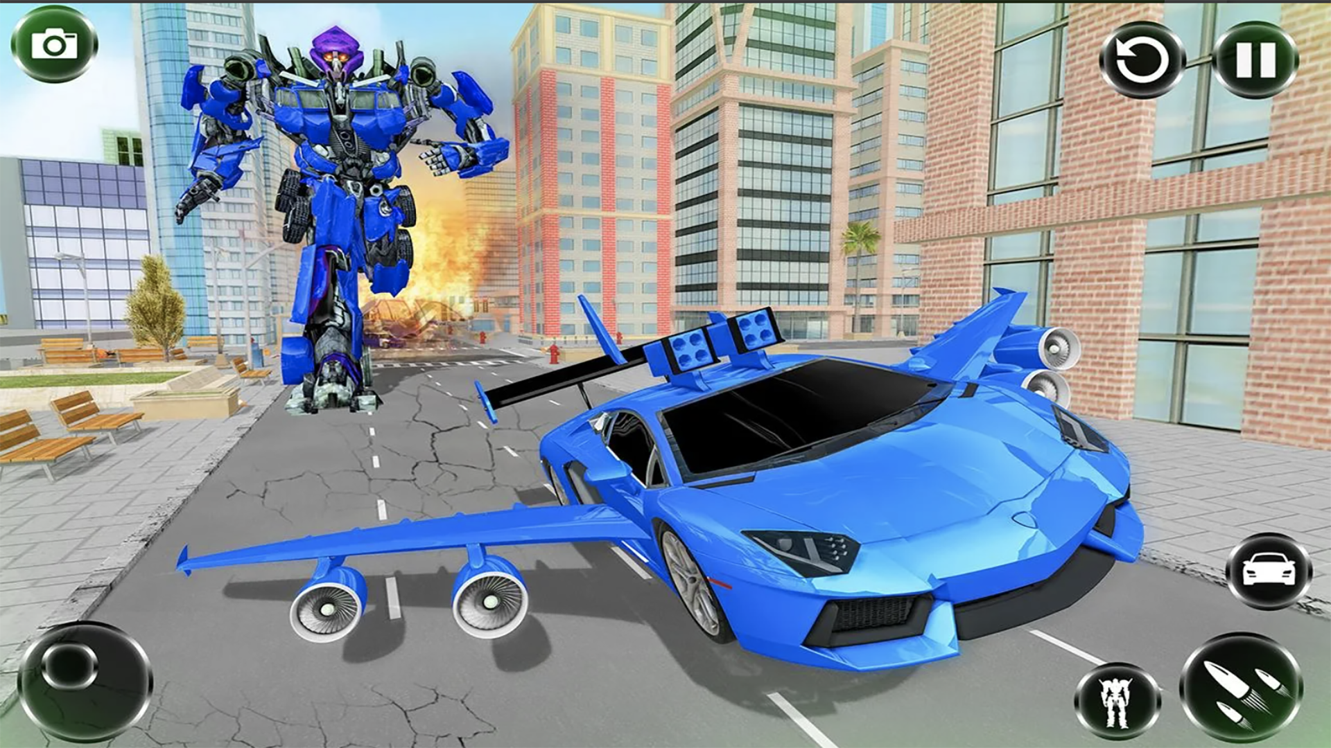 اسکرین شات 2 بازی Flying Car Games Transformers