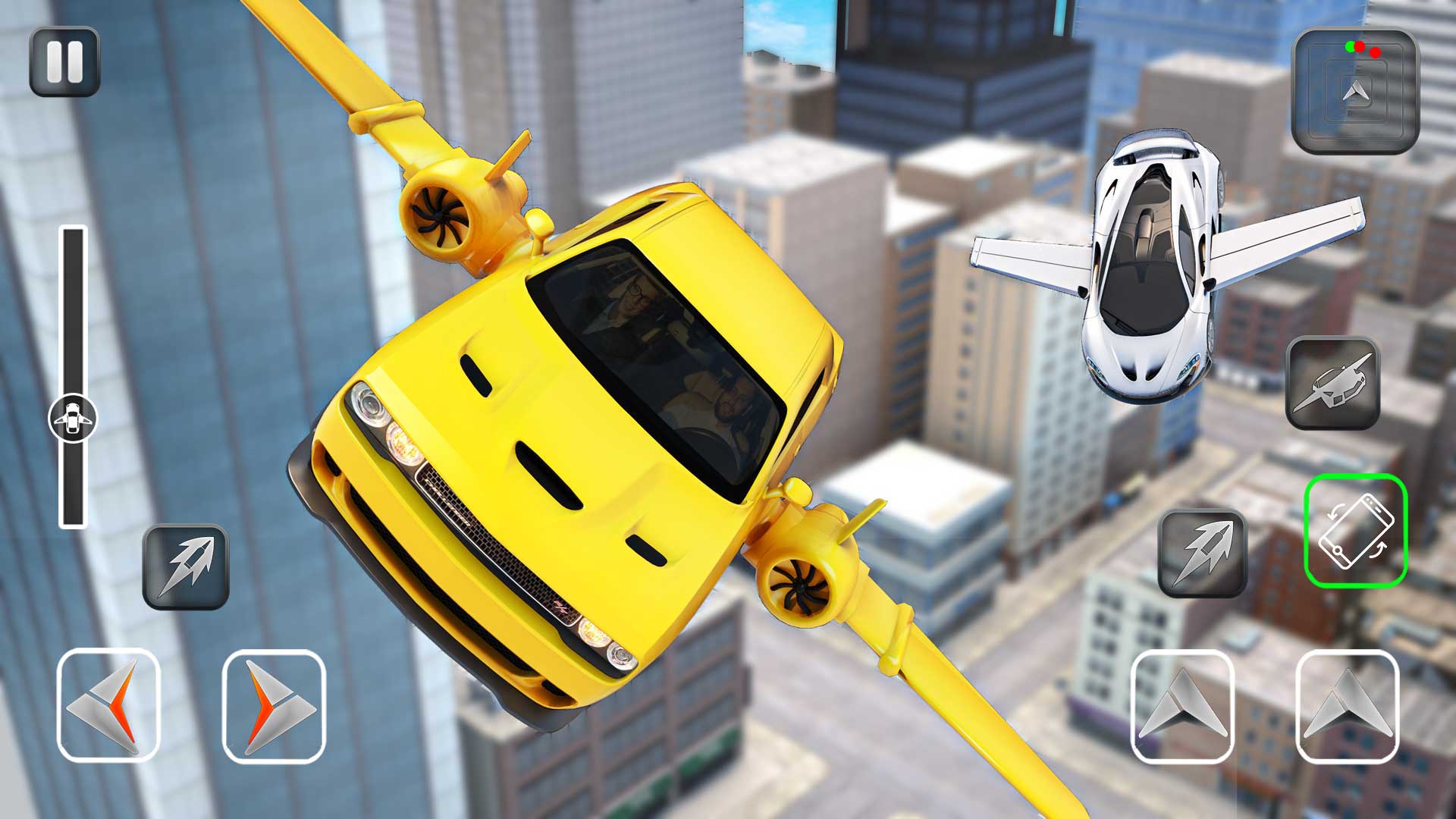 اسکرین شات 2 برنامه Flying Car Shooting - Car Game