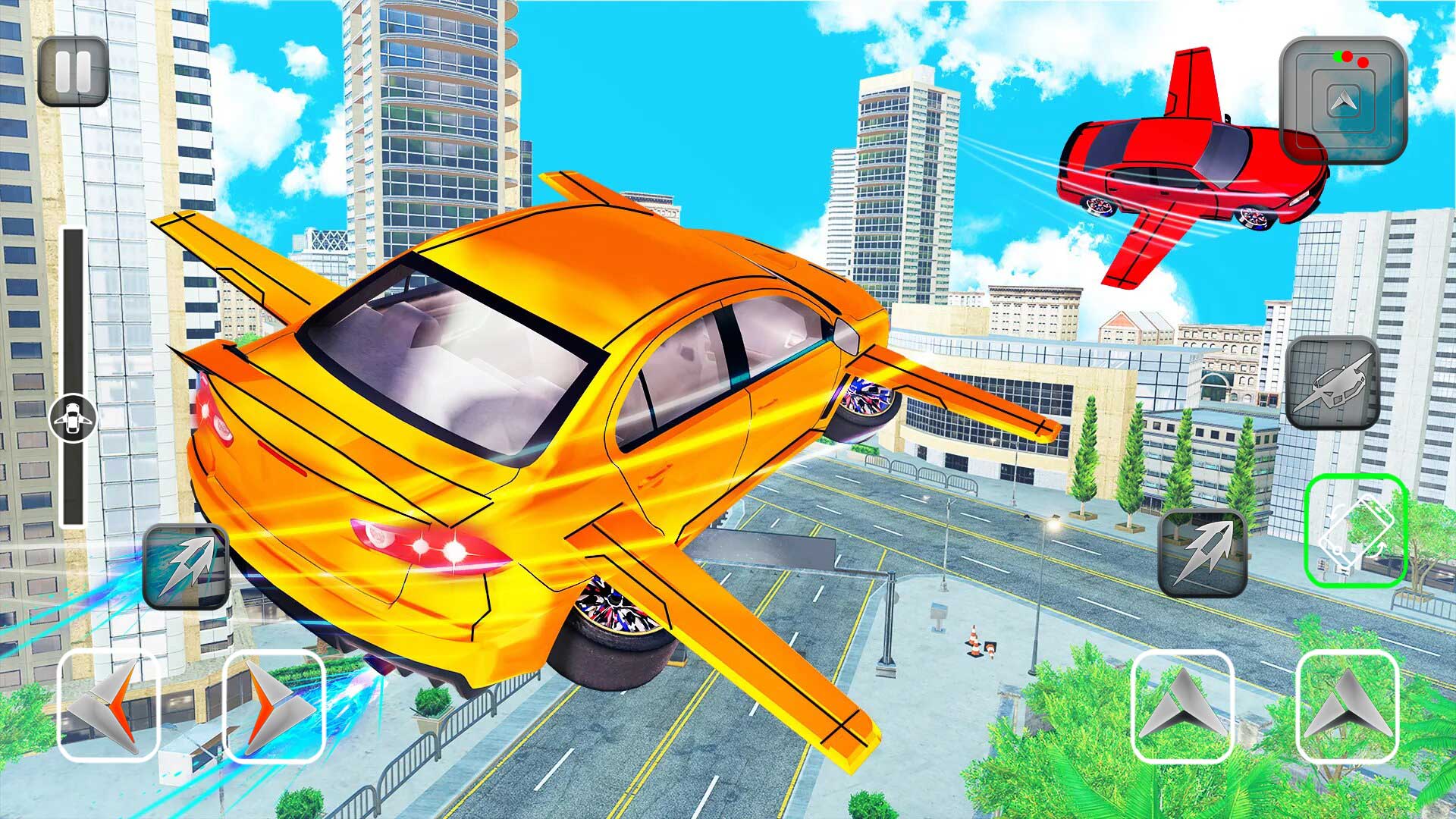اسکرین شات 6 برنامه Flying Car Shooting - Car Game