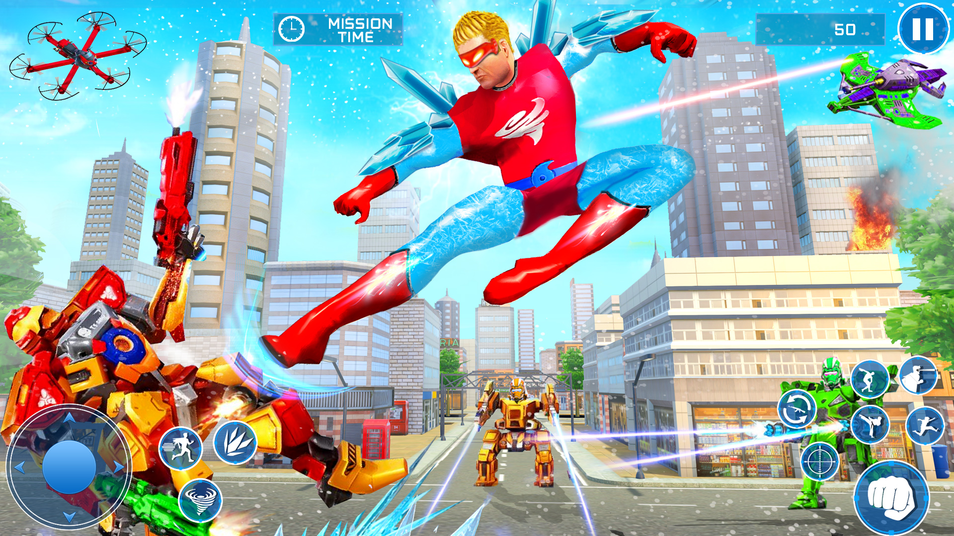 اسکرین شات 4 بازی Snow storm ice hero robot game
