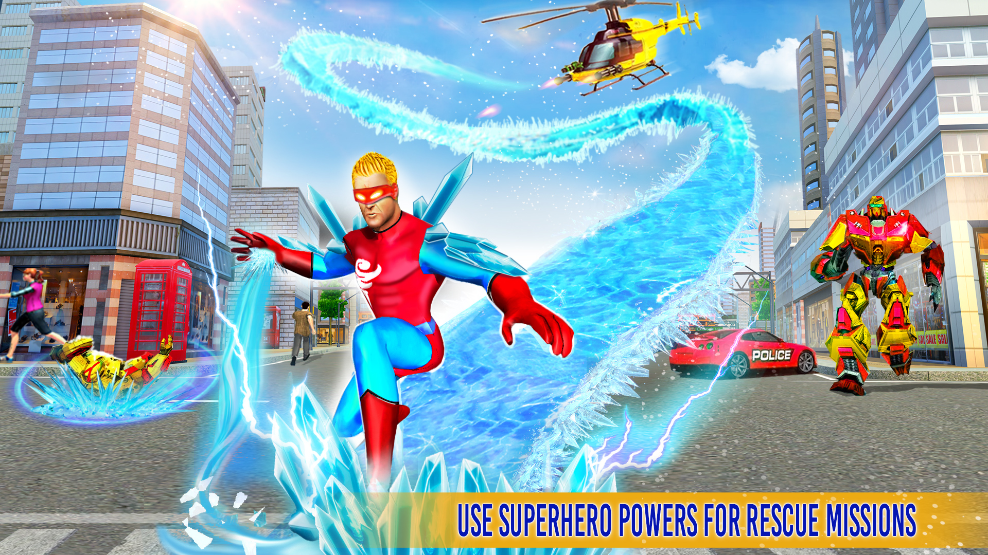 اسکرین شات 1 بازی Snow storm ice hero robot game
