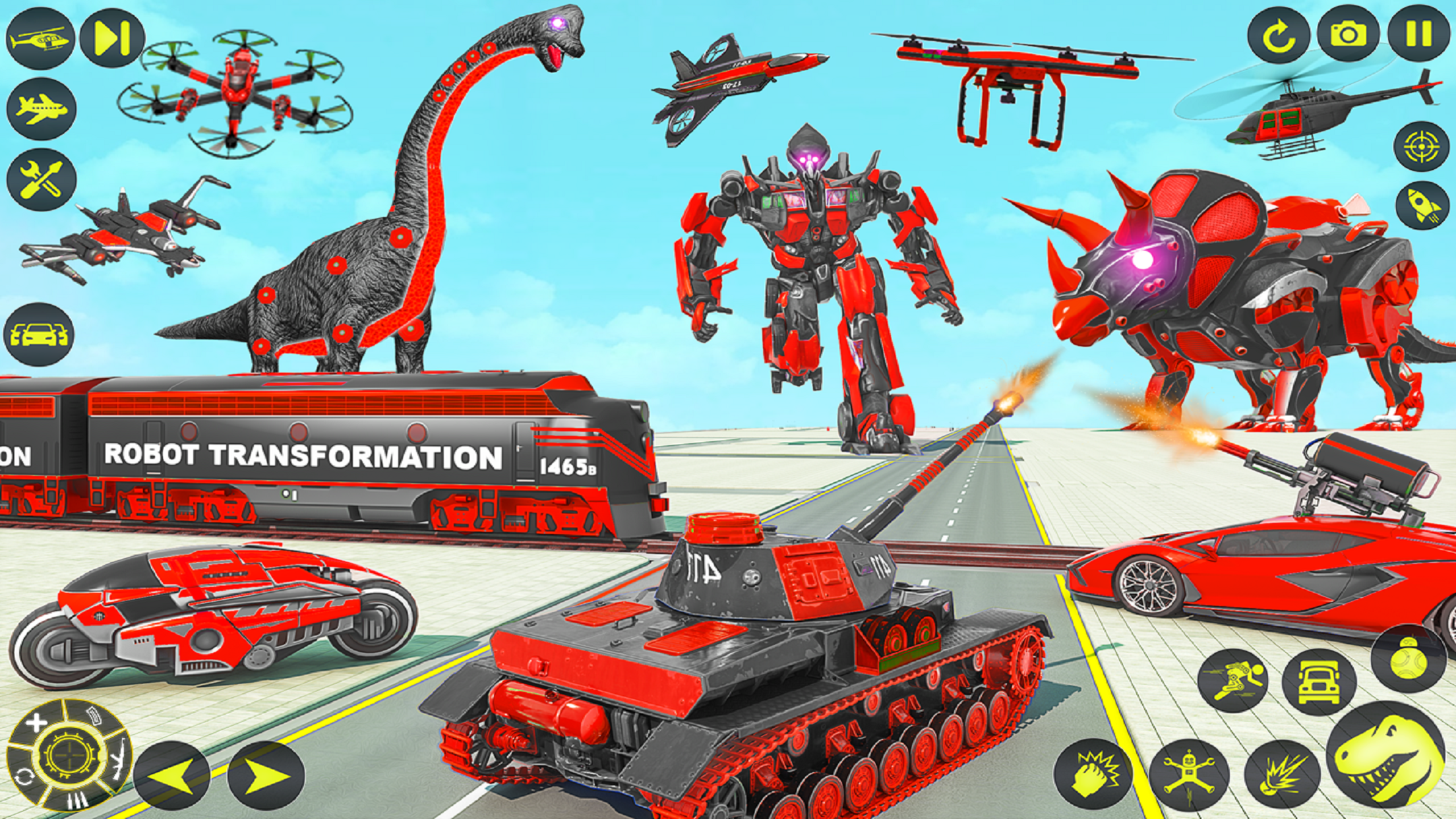 اسکرین شات 3 بازی Dino Robot Car Transform Games