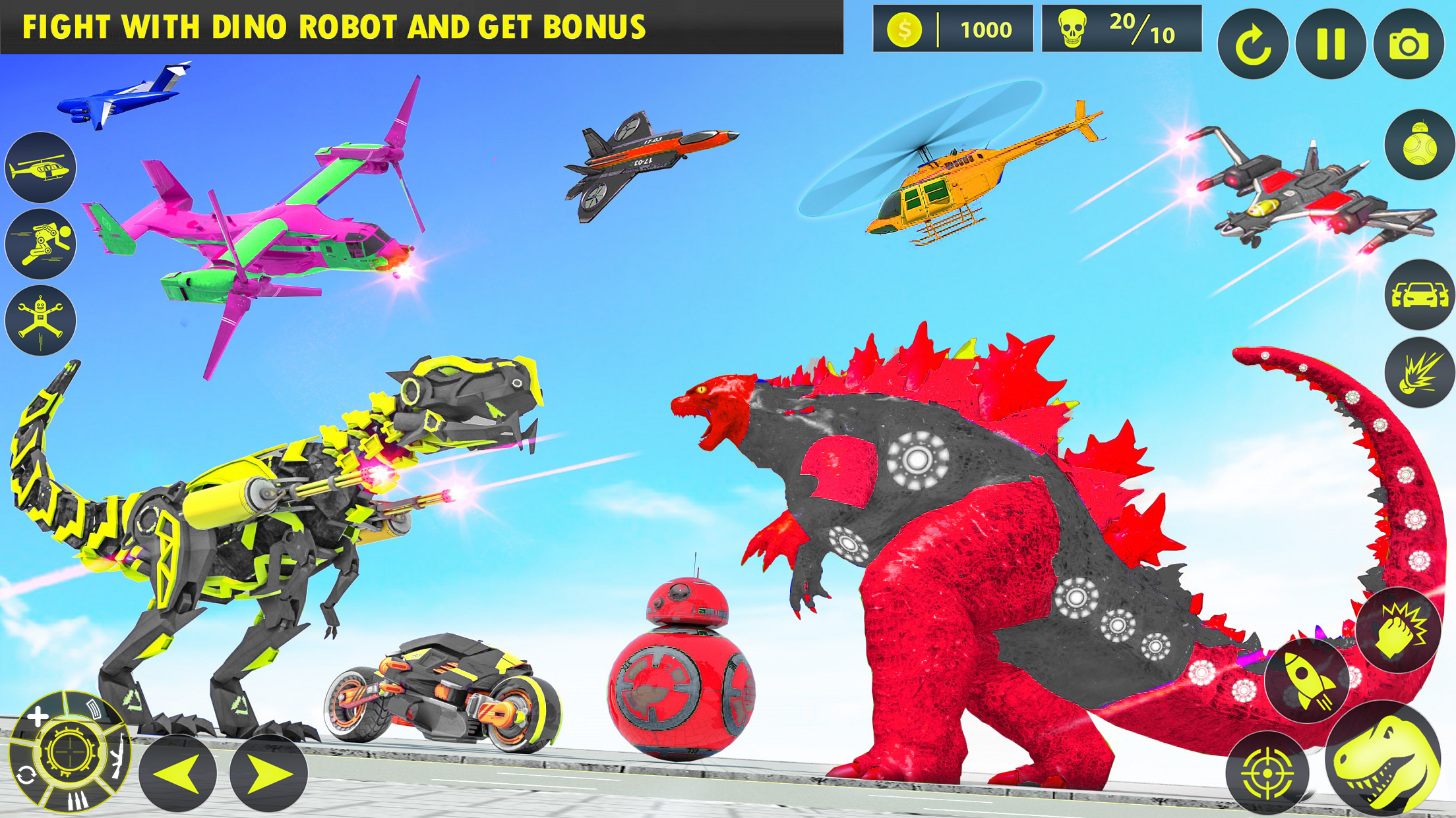 اسکرین شات 6 بازی Dino Robot Car Transform Games