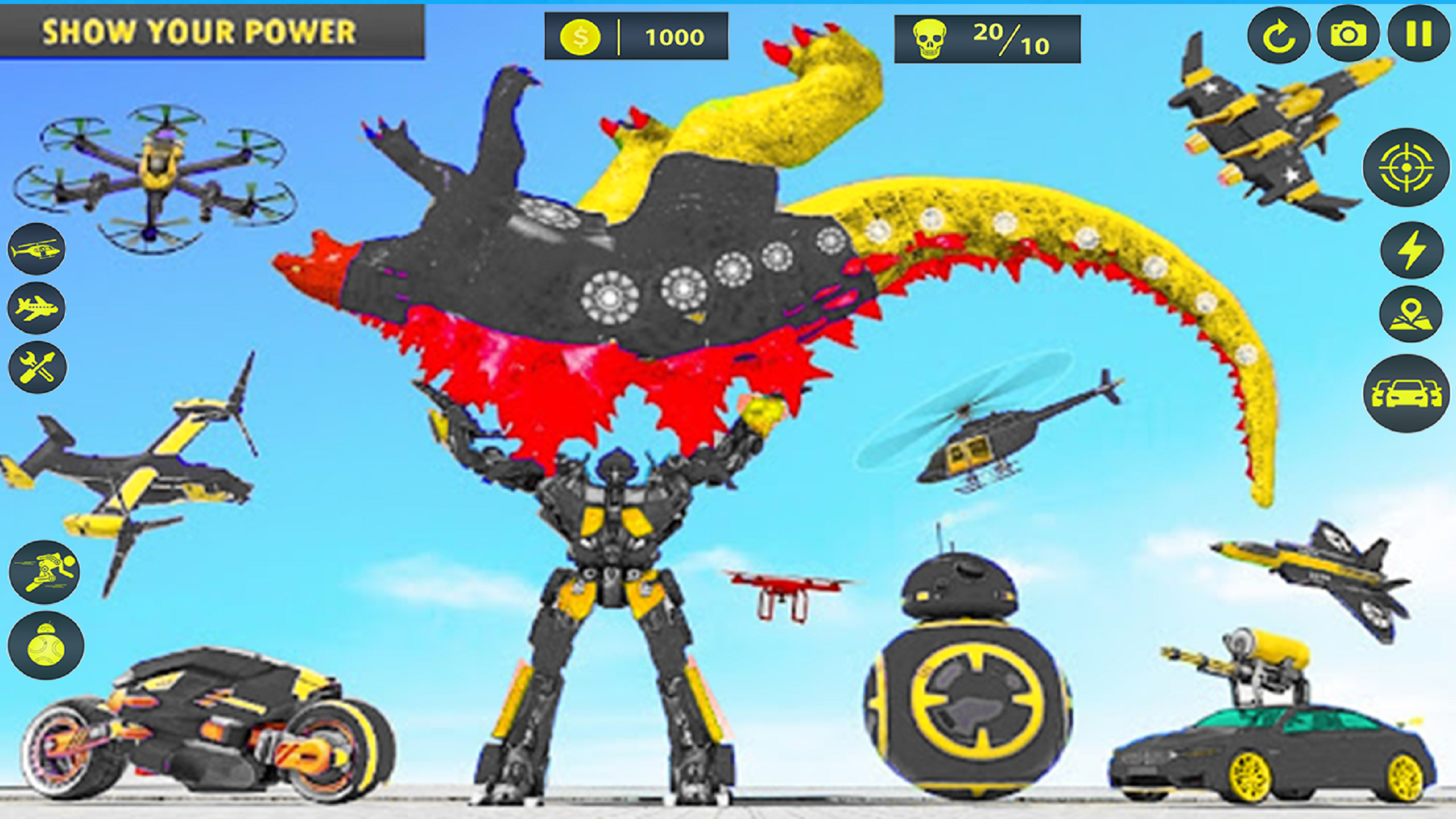 اسکرین شات 7 بازی Dino Robot Car Transform Games