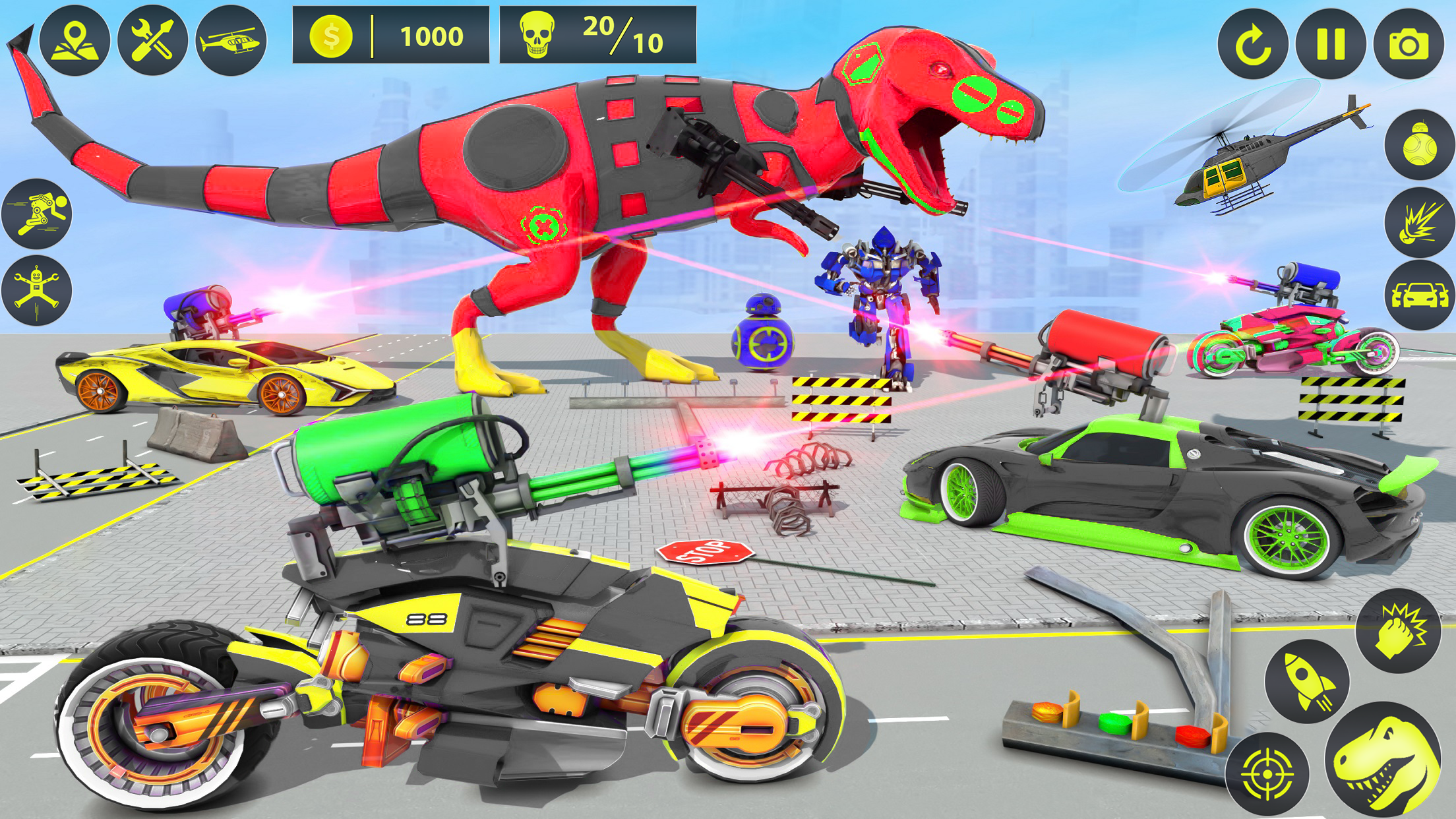 اسکرین شات 5 بازی Dino Robot Car Transform Games