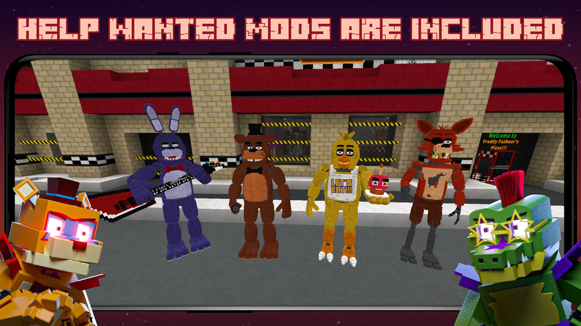 اسکرین شات 4 برنامه FNAF Breach Mods for Minecraft