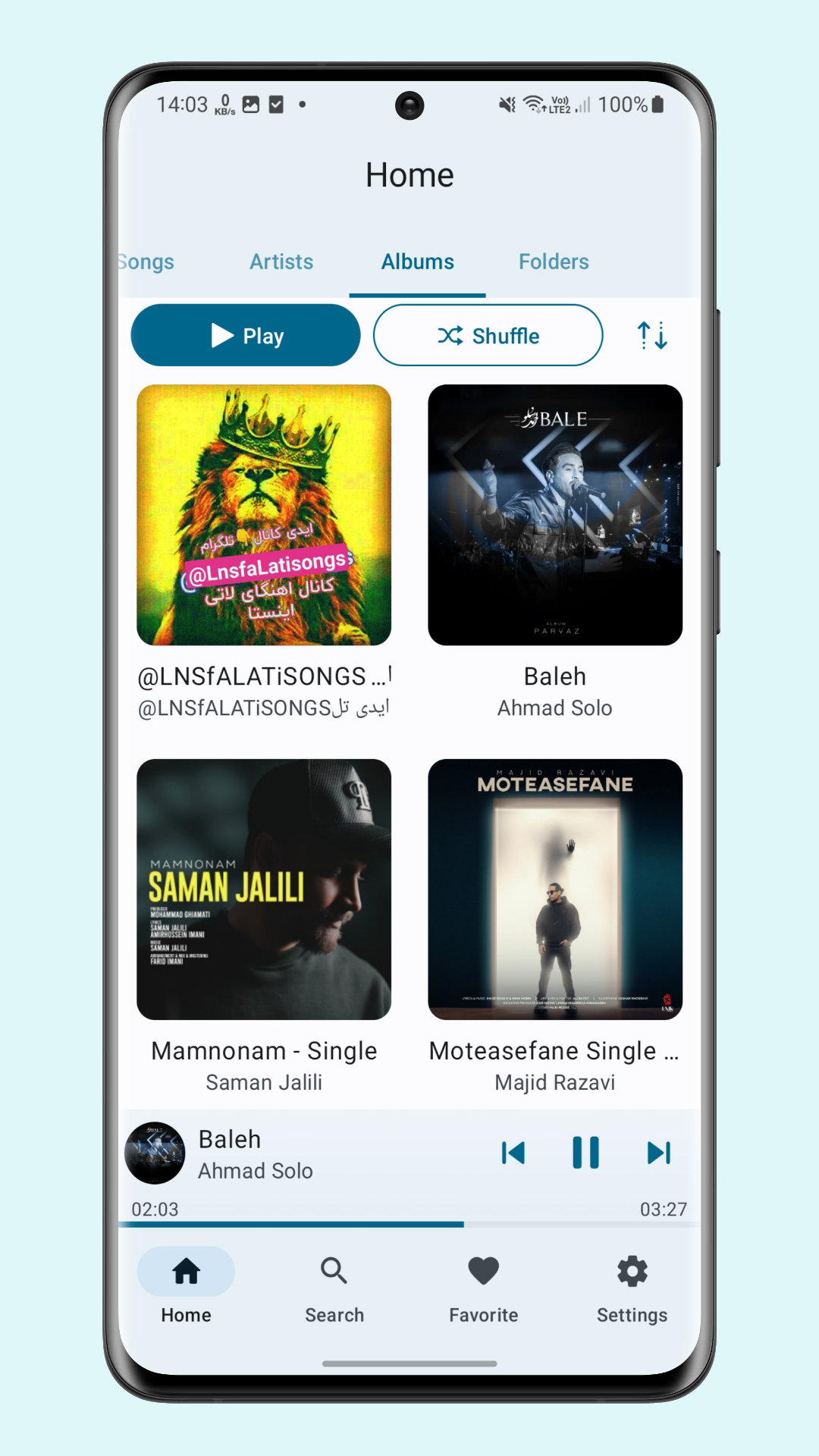 اسکرین شات 3 برنامه موزیک پلیر | Music Player