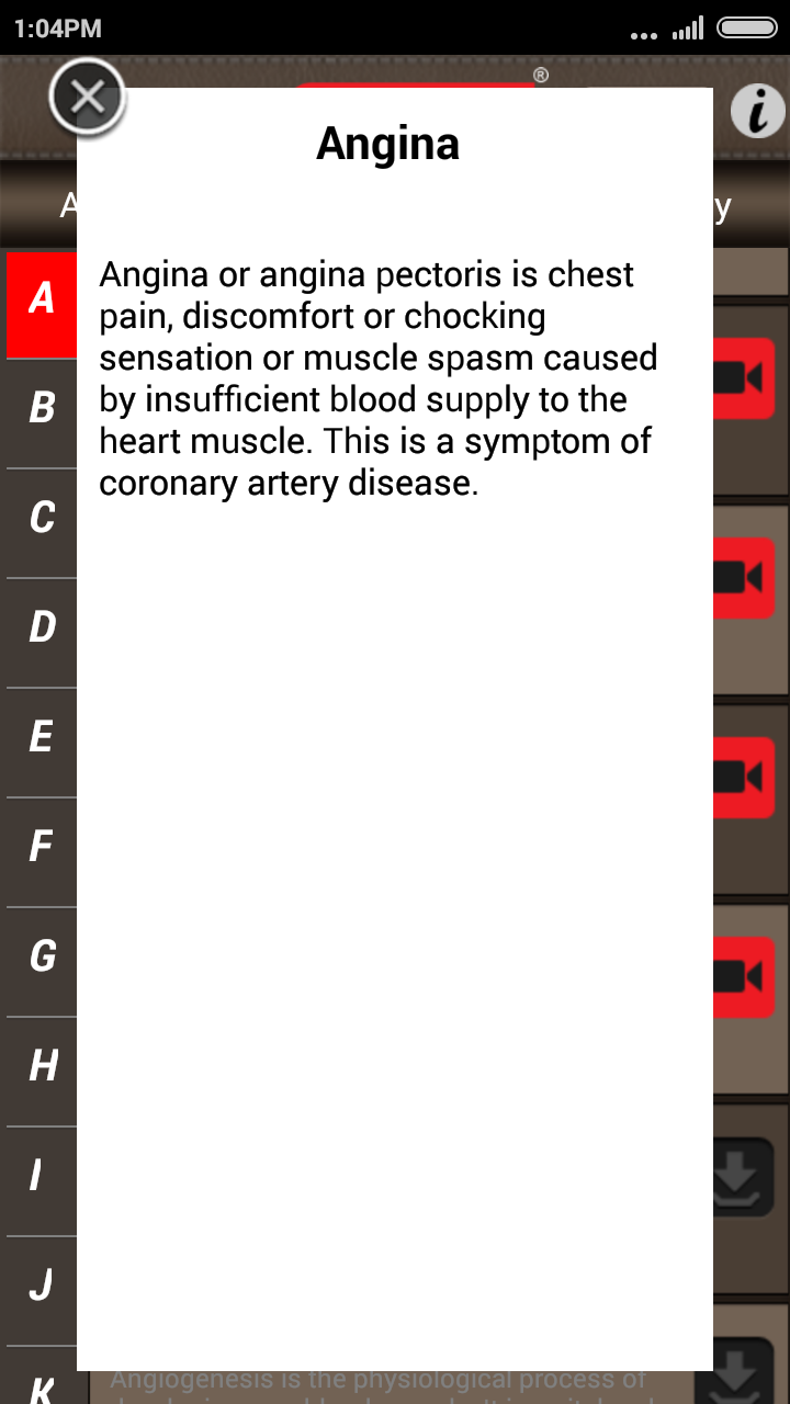 اسکرین شات 3 برنامه Cardiology-Animated Dictionary