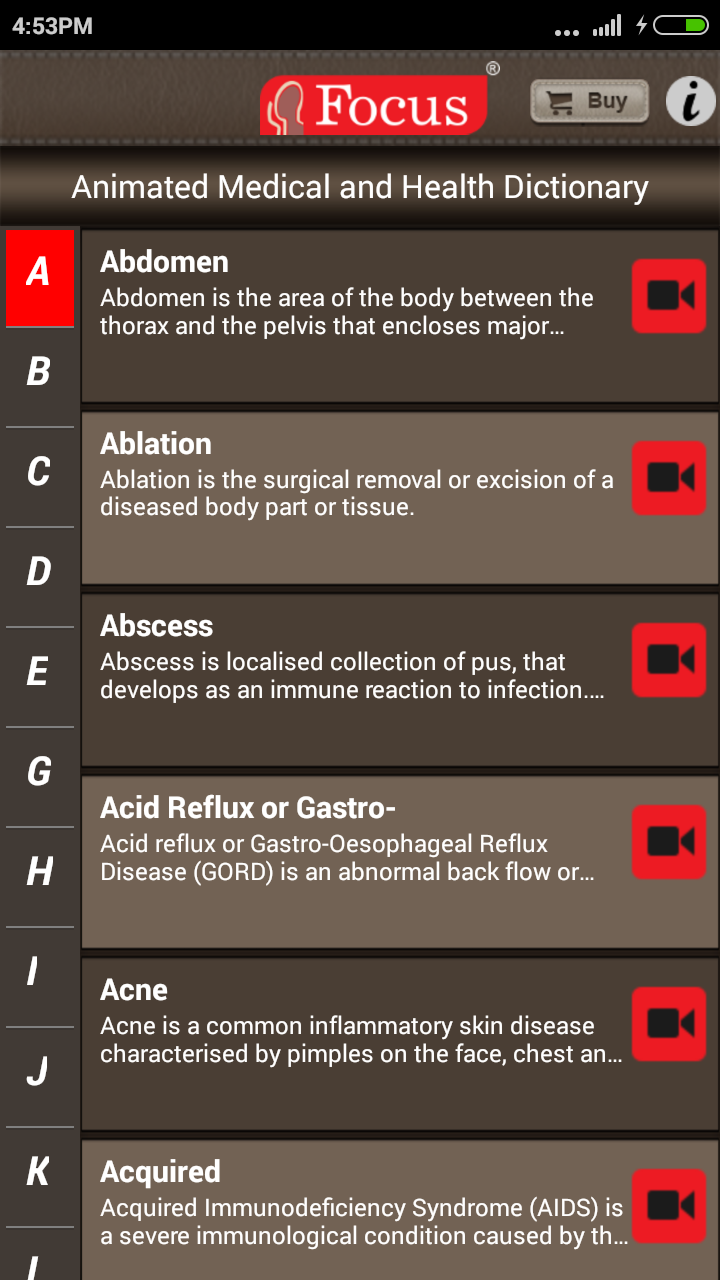 اسکرین شات 2 برنامه Animated Medical Dictionary