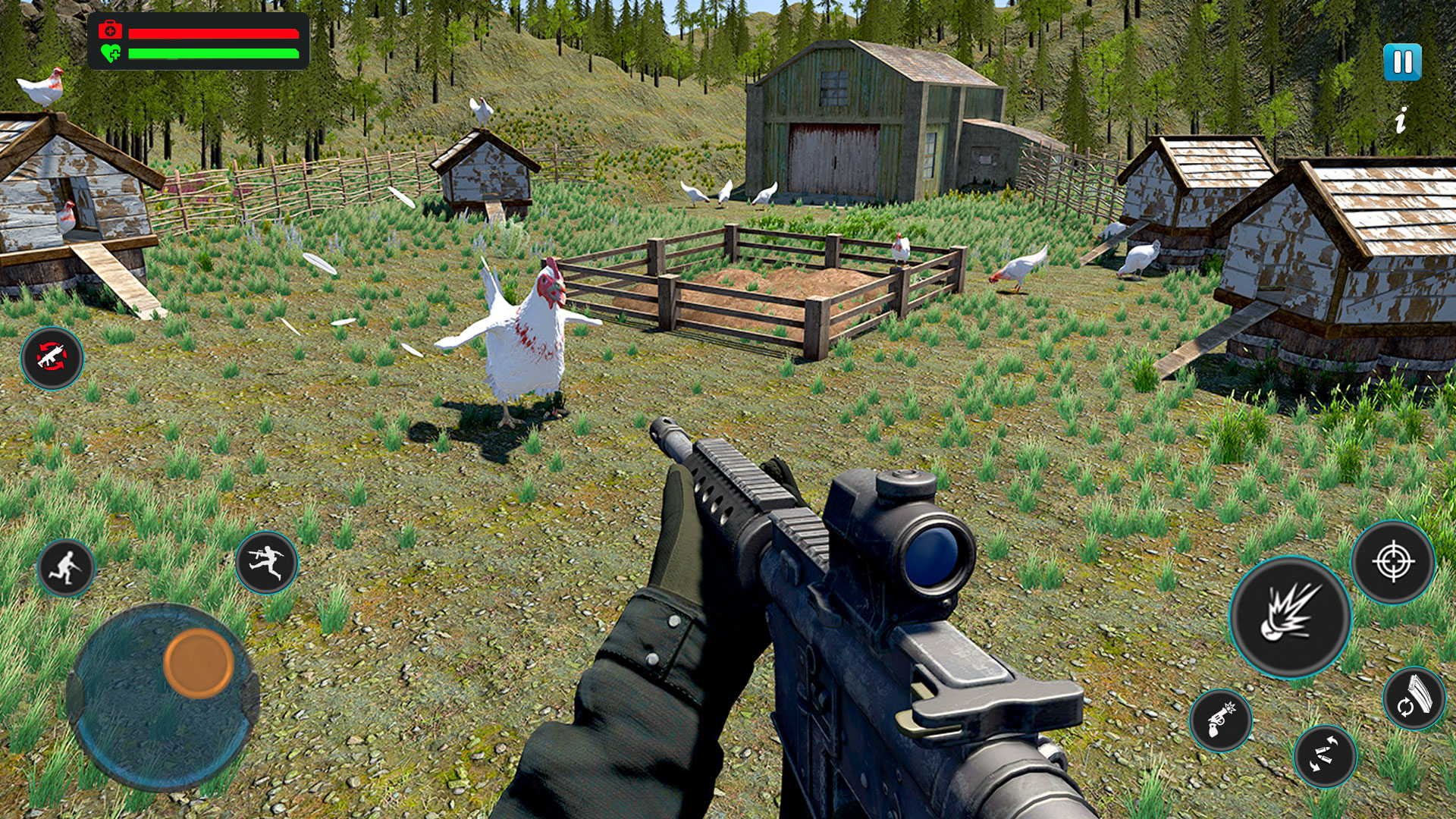 اسکرین شات 1 بازی FPS Chicken Shoot Offline Game