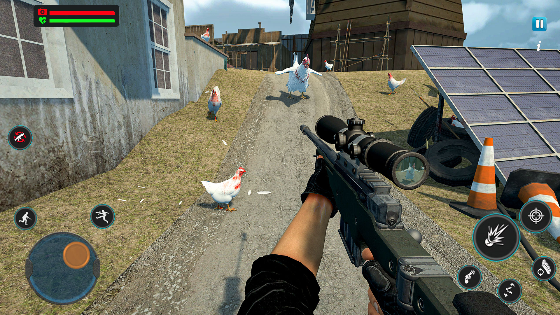 اسکرین شات 2 بازی FPS Chicken Shoot Offline Game