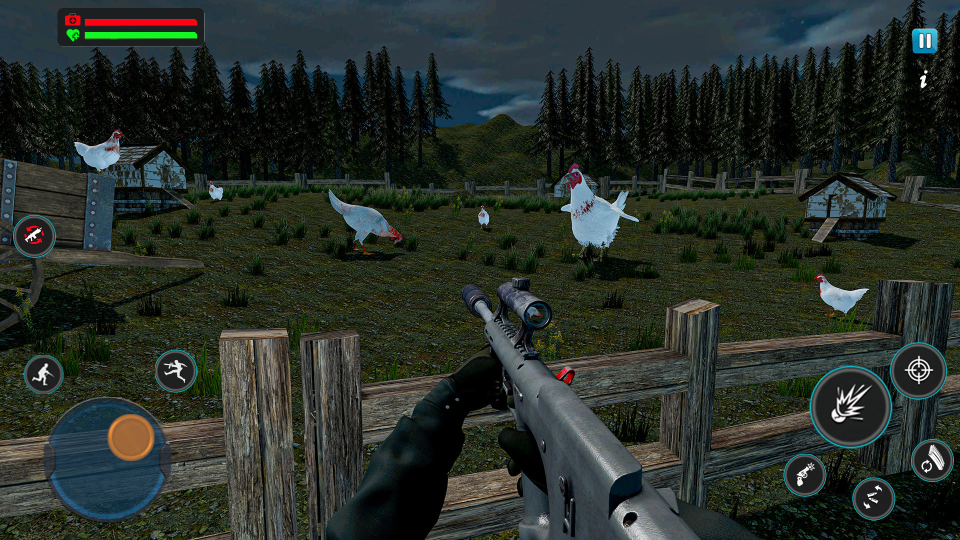 اسکرین شات 4 بازی FPS Chicken Shoot Offline Game