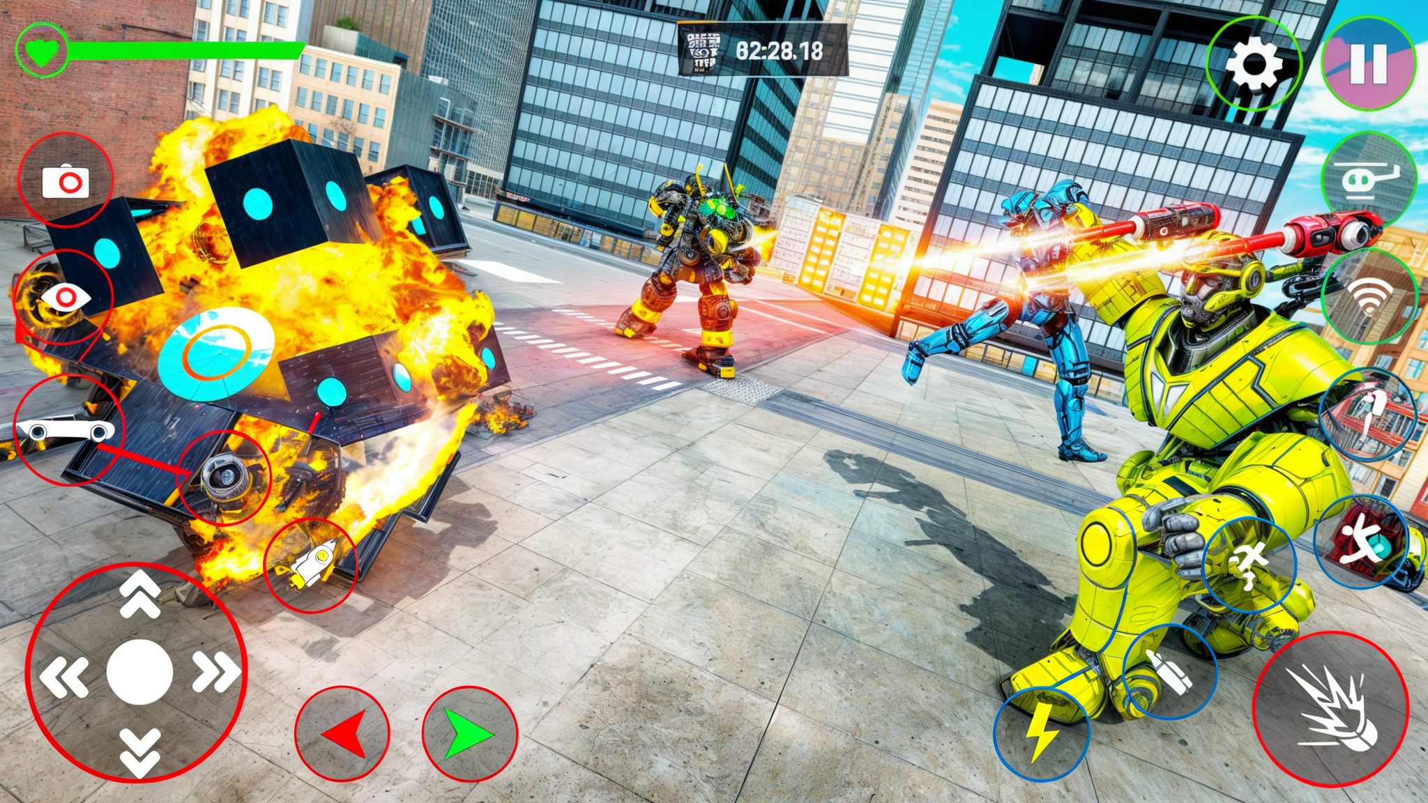 اسکرین شات 3 برنامه Mega Robot Car Transform Game
