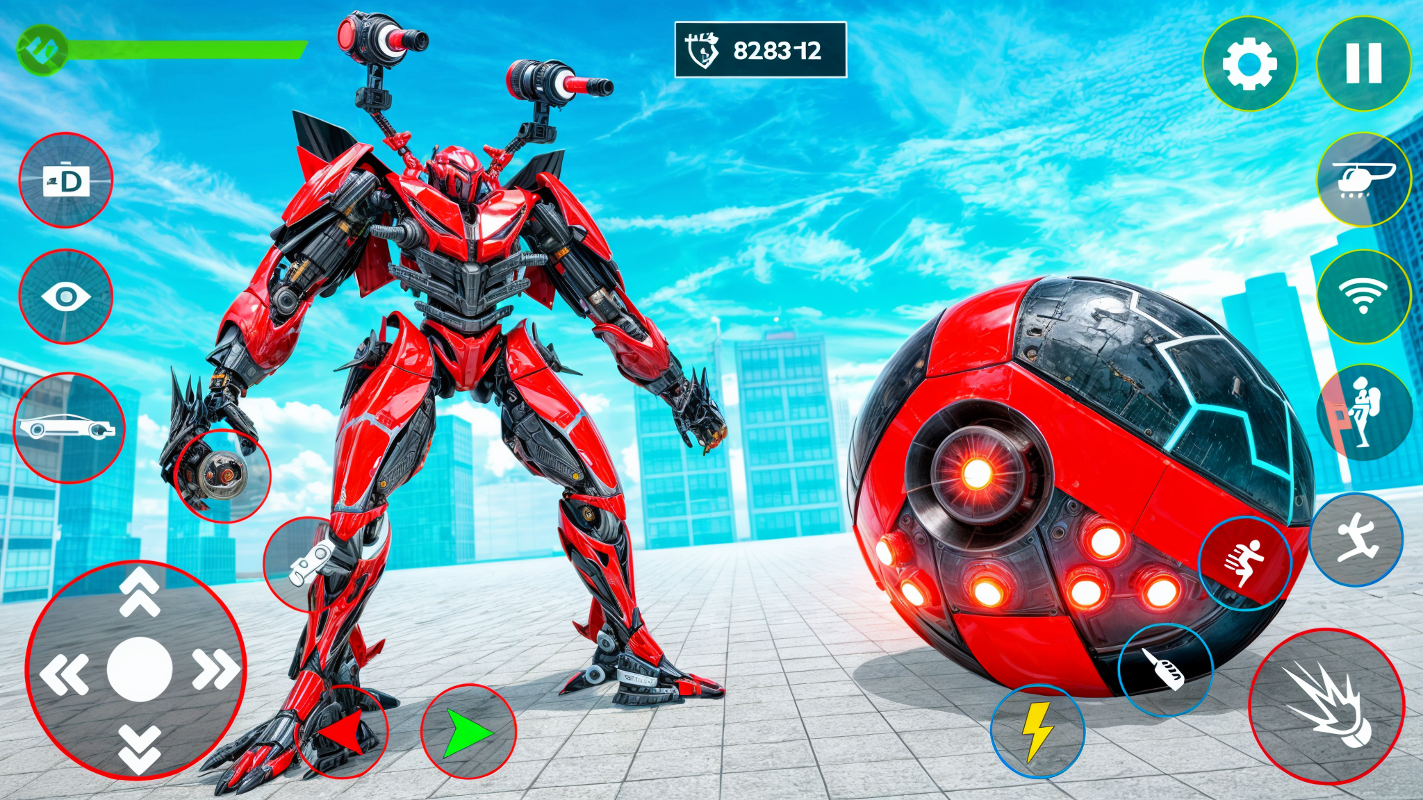 اسکرین شات 5 برنامه Mega Robot Car Transform Game