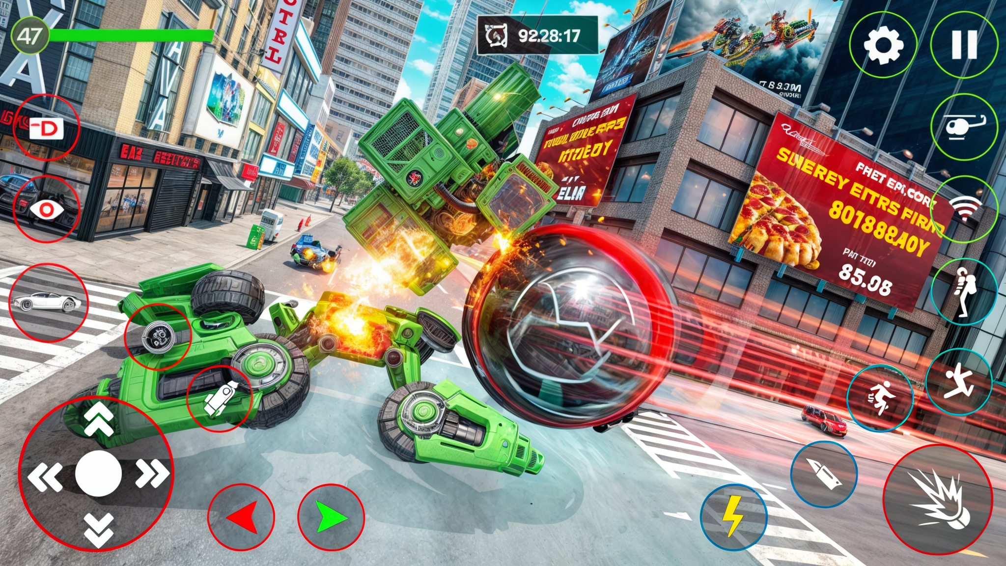 اسکرین شات 2 برنامه Mega Robot Car Transform Game