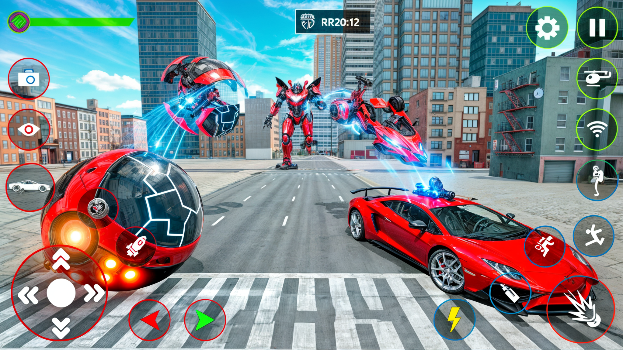 اسکرین شات 6 برنامه Red Ball Robot Car: Robot Game