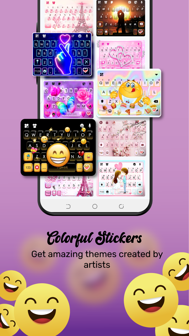 اسکرین شات 4 برنامه GIF Keyboard Theme-Cool Font