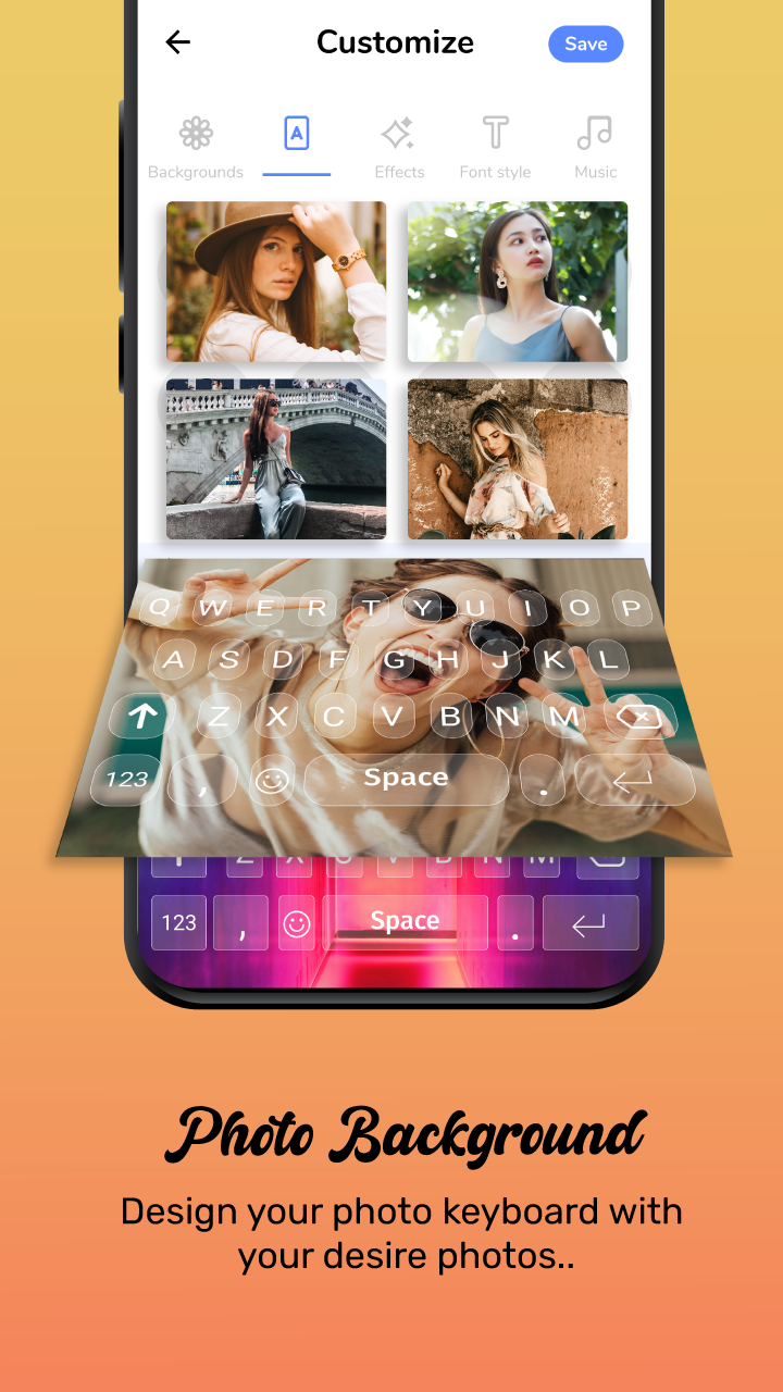 اسکرین شات 5 برنامه GIF Keyboard Theme-Cool Font