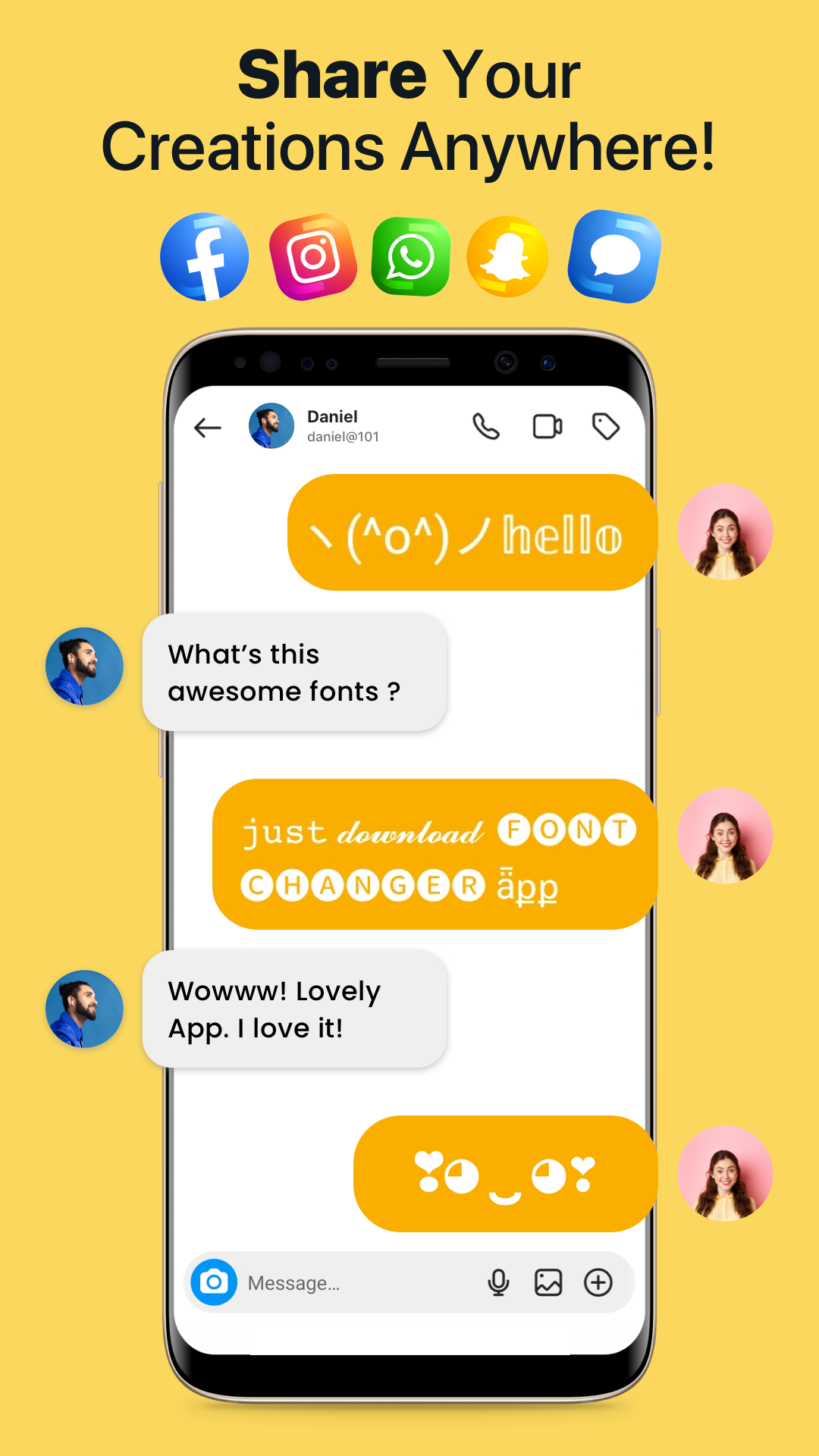 اسکرین شات 6 برنامه Fonts app keyboard & Changer