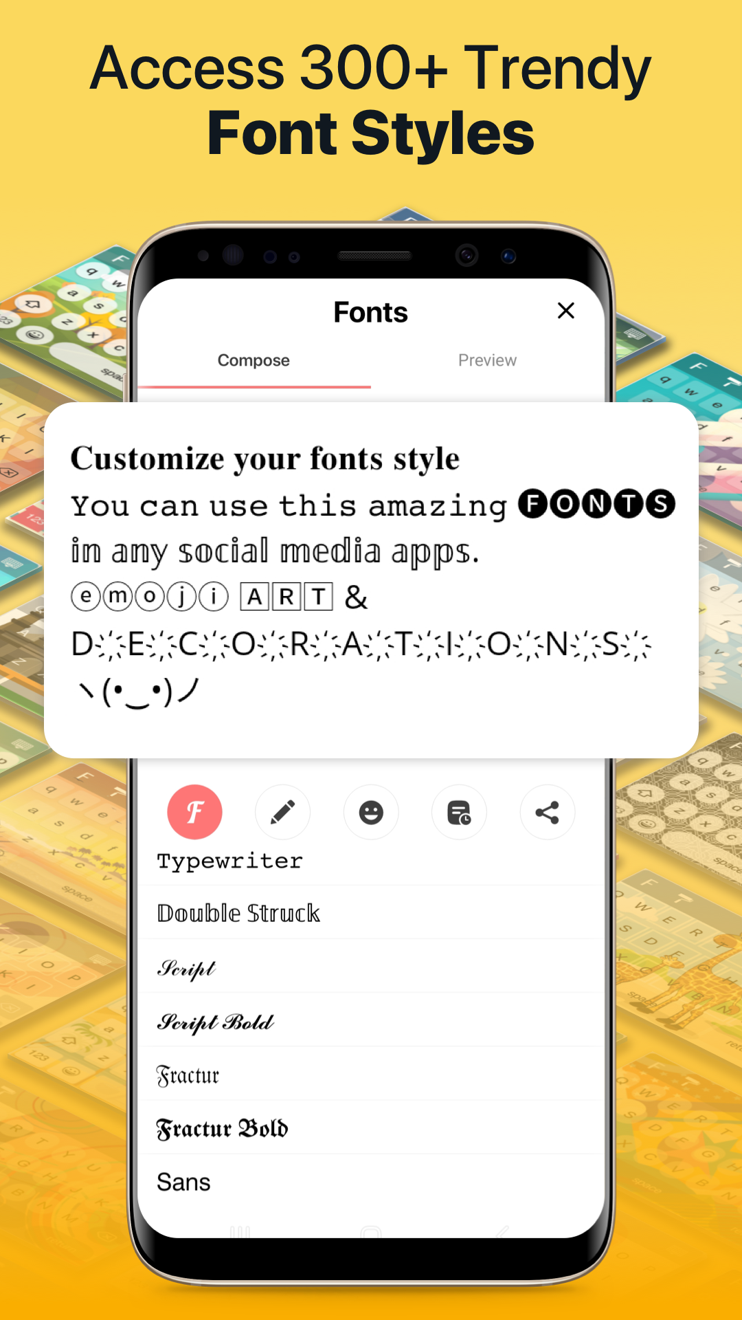 اسکرین شات 2 برنامه Fonts app keyboard & Changer