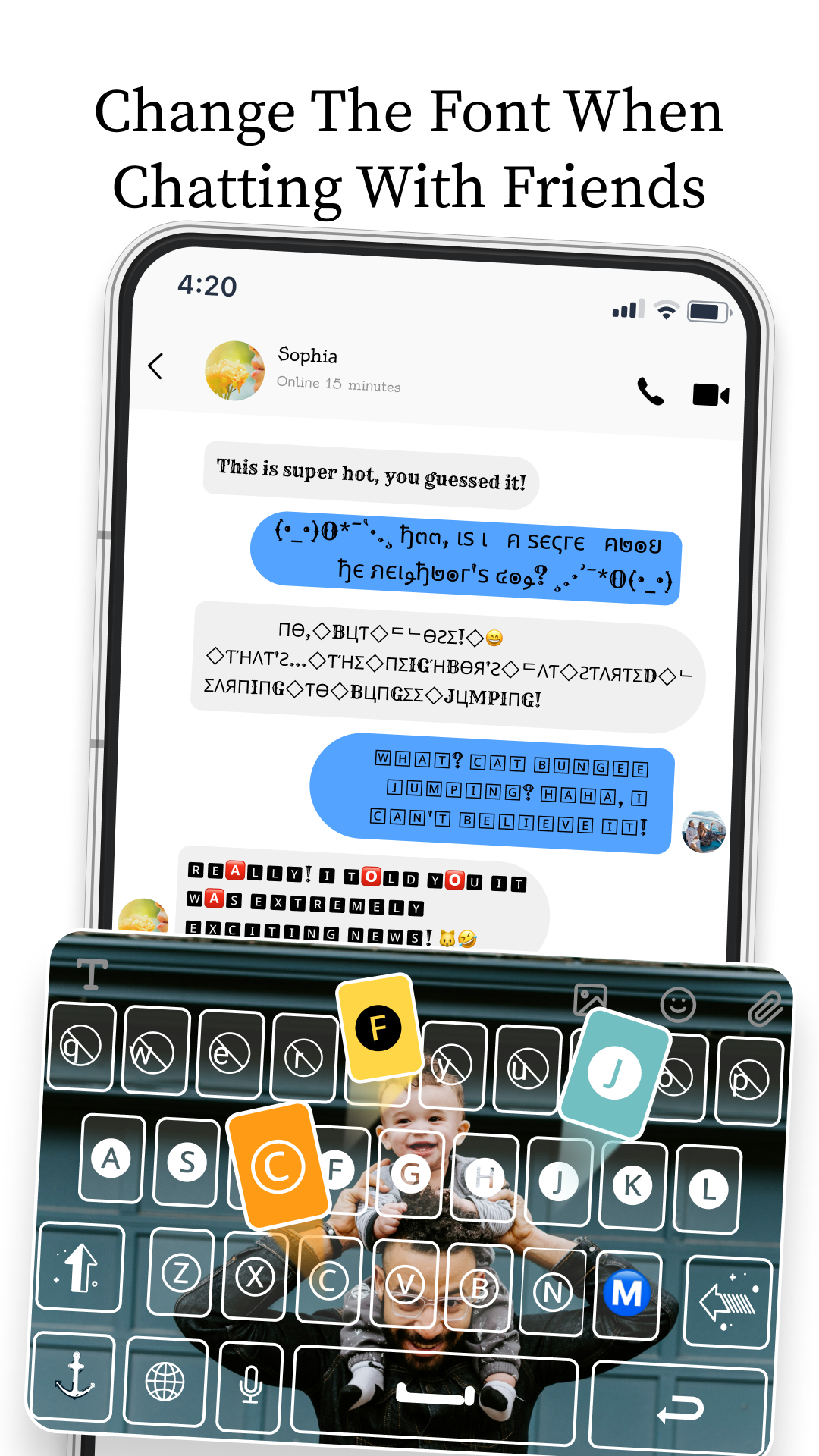 اسکرین شات 8 برنامه Font Keyboard: Text Fonts+