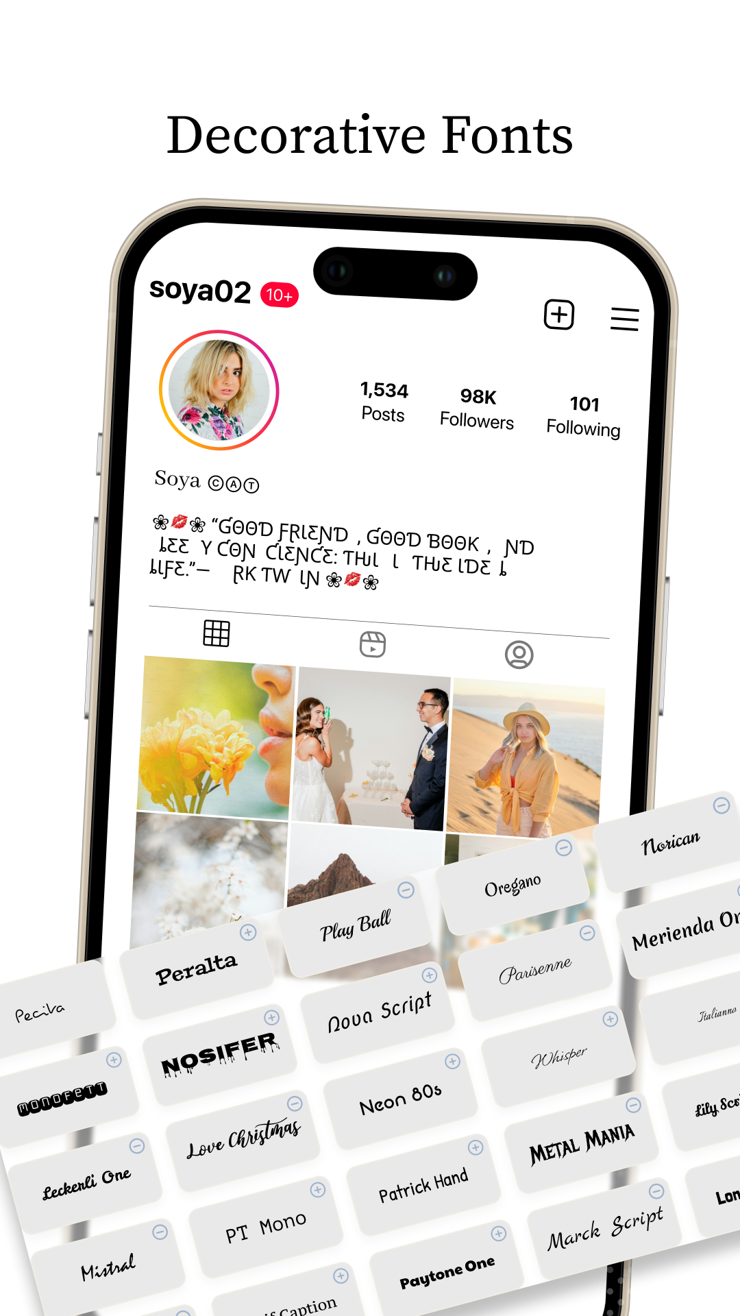 اسکرین شات 2 برنامه Font Keyboard: Text Fonts+