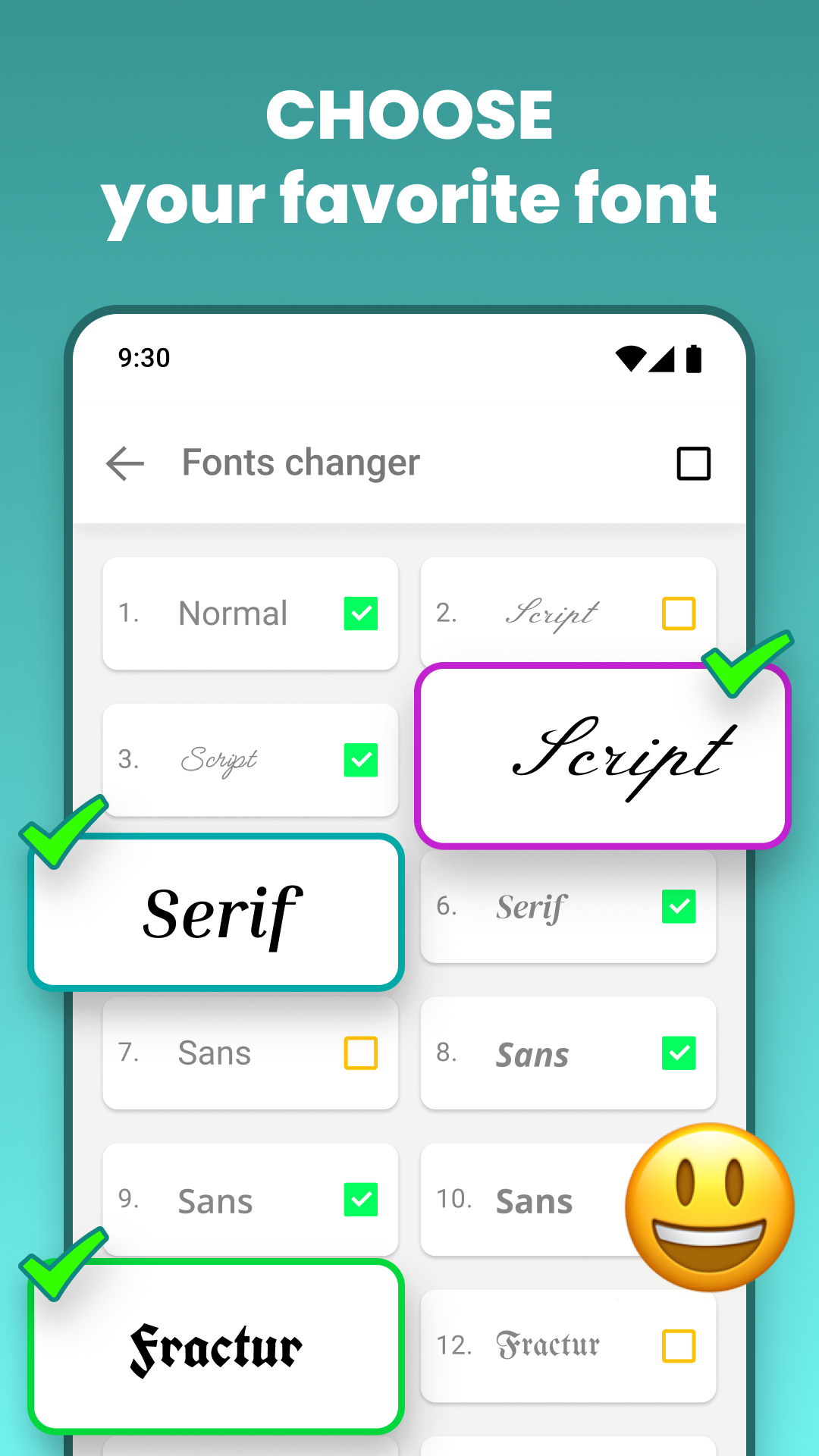اسکرین شات 3 برنامه Fonts Keyboard - Fonts & Emoji