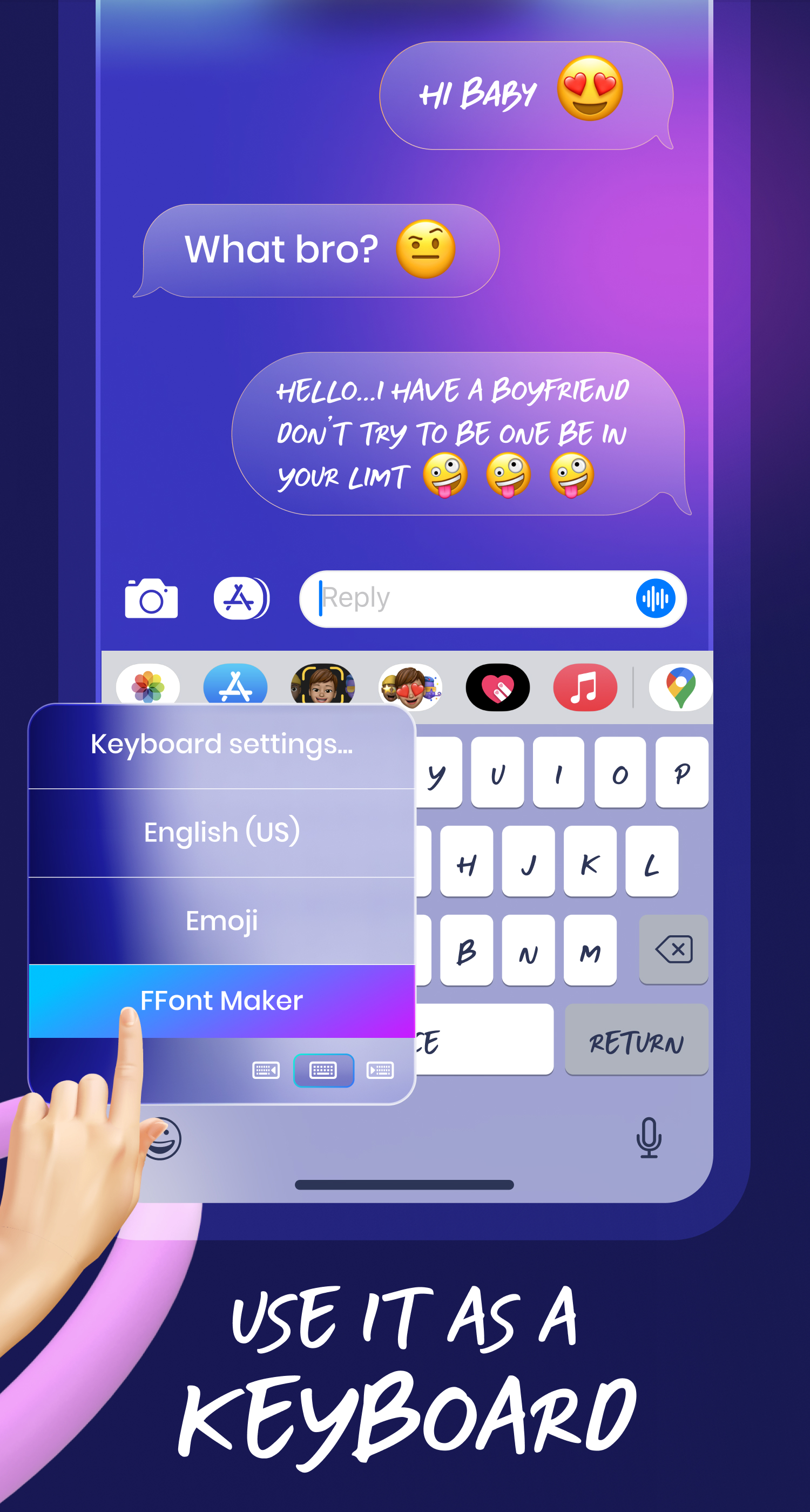 اسکرین شات 2 برنامه Font Maker - FFont