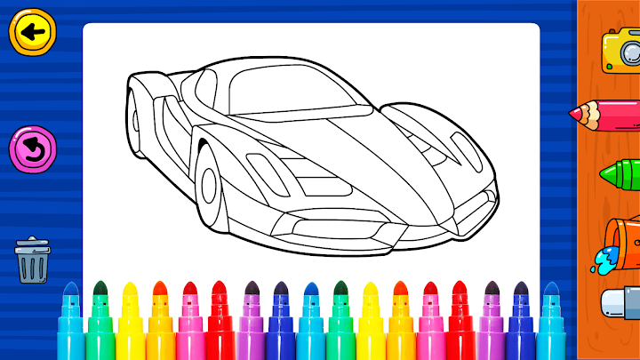 اسکرین شات 3 بازی Learn Coloring & Drawing Car Games for Kids
