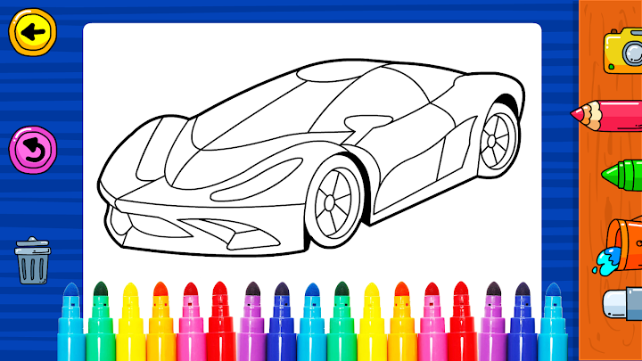 اسکرین شات 4 بازی Learn Coloring & Drawing Car Games for Kids