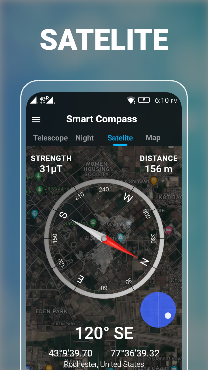 اسکرین شات 3 برنامه Compass - Accurate & Digital