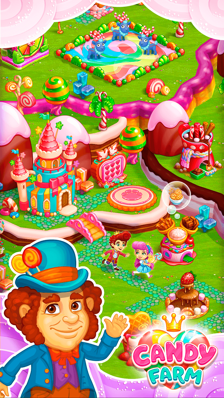 اسکرین شات 3 بازی Candy Farm: Cake & cookie city