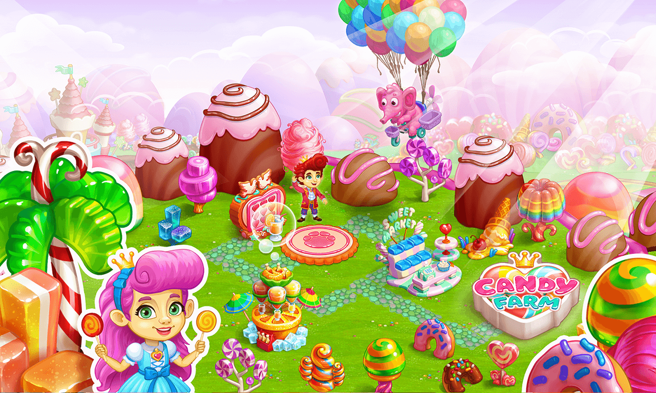 اسکرین شات 5 بازی Candy Farm: Cake & cookie city