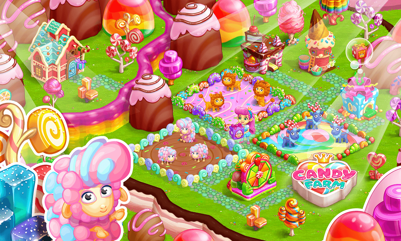 اسکرین شات 6 بازی Candy Farm: Cake & cookie city