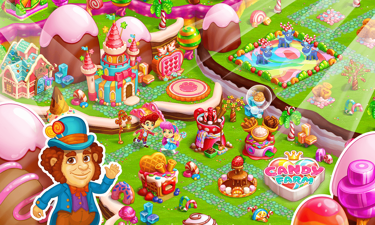 اسکرین شات 7 بازی Candy Farm: Cake & cookie city