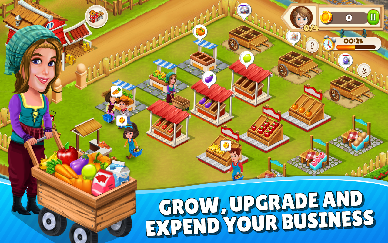 اسکرین شات 4 بازی Farm Village City Market