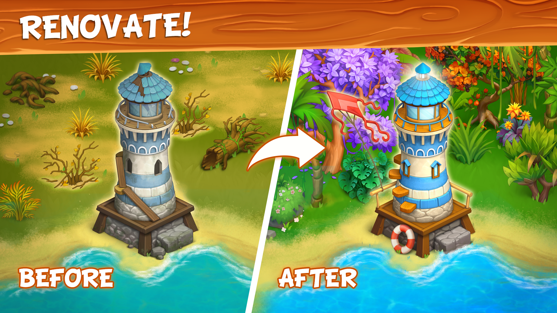 اسکرین شات 6 بازی Farm Island - Family Journey