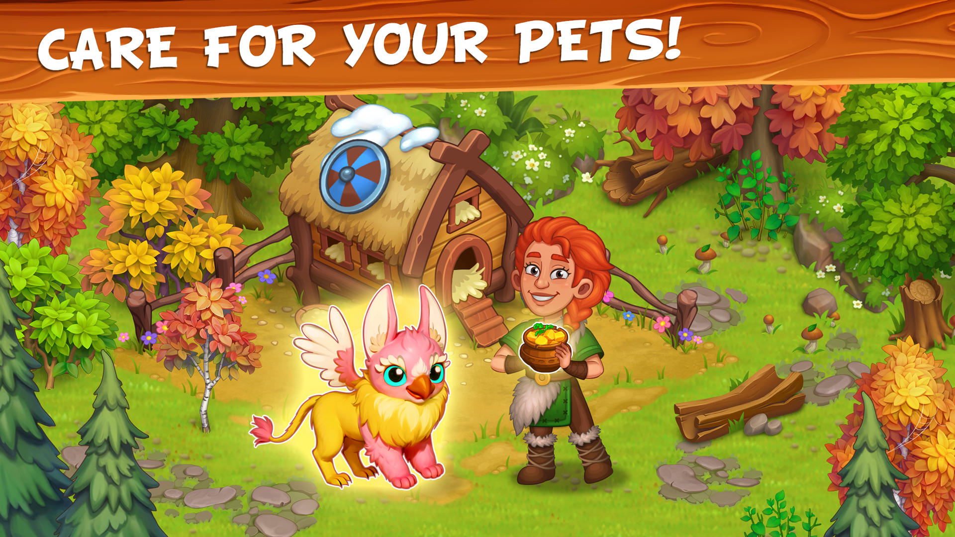 اسکرین شات 2 بازی Vikings and Dragon Island Farm