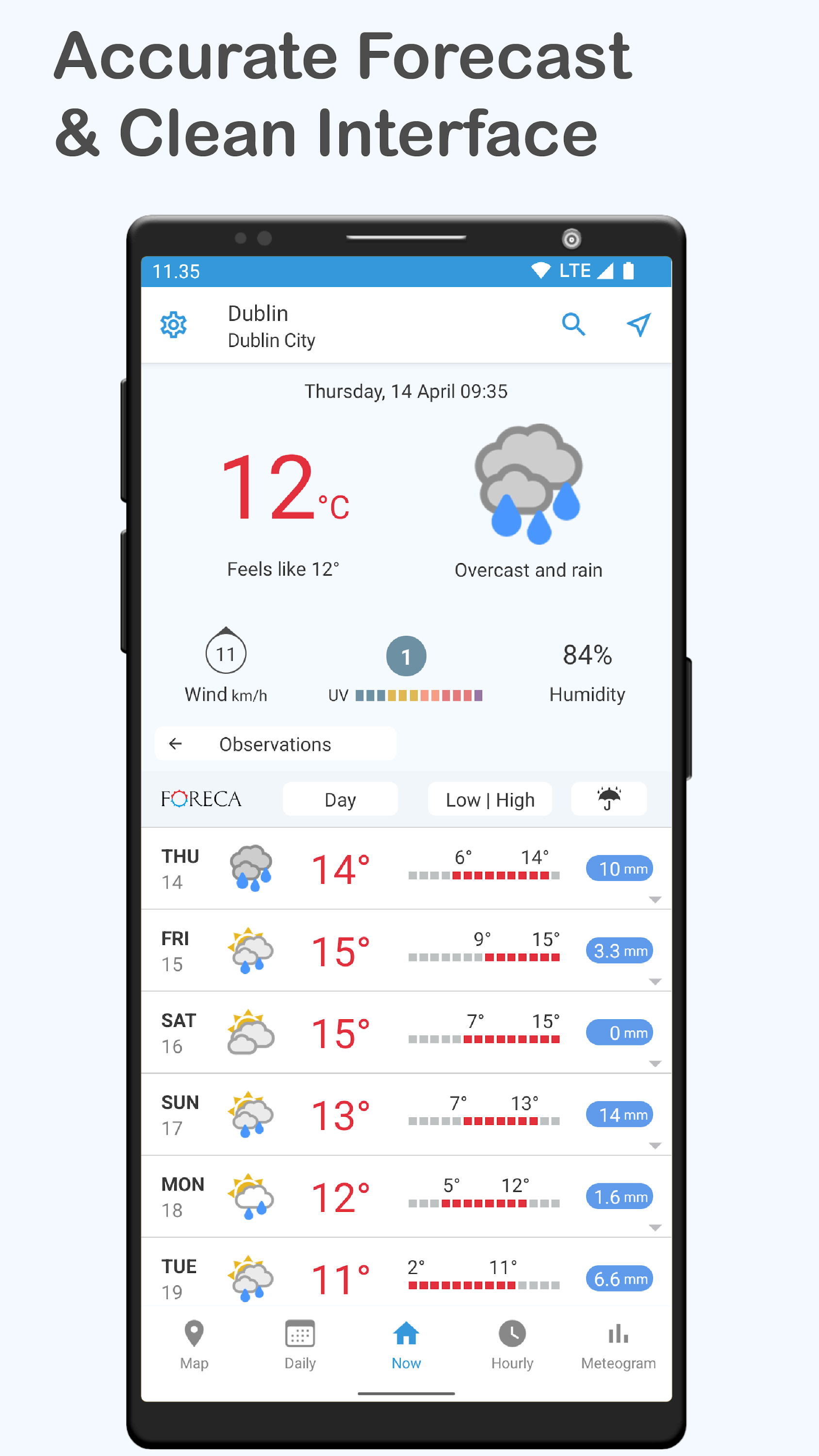 اسکرین شات 1 برنامه Foreca Weather