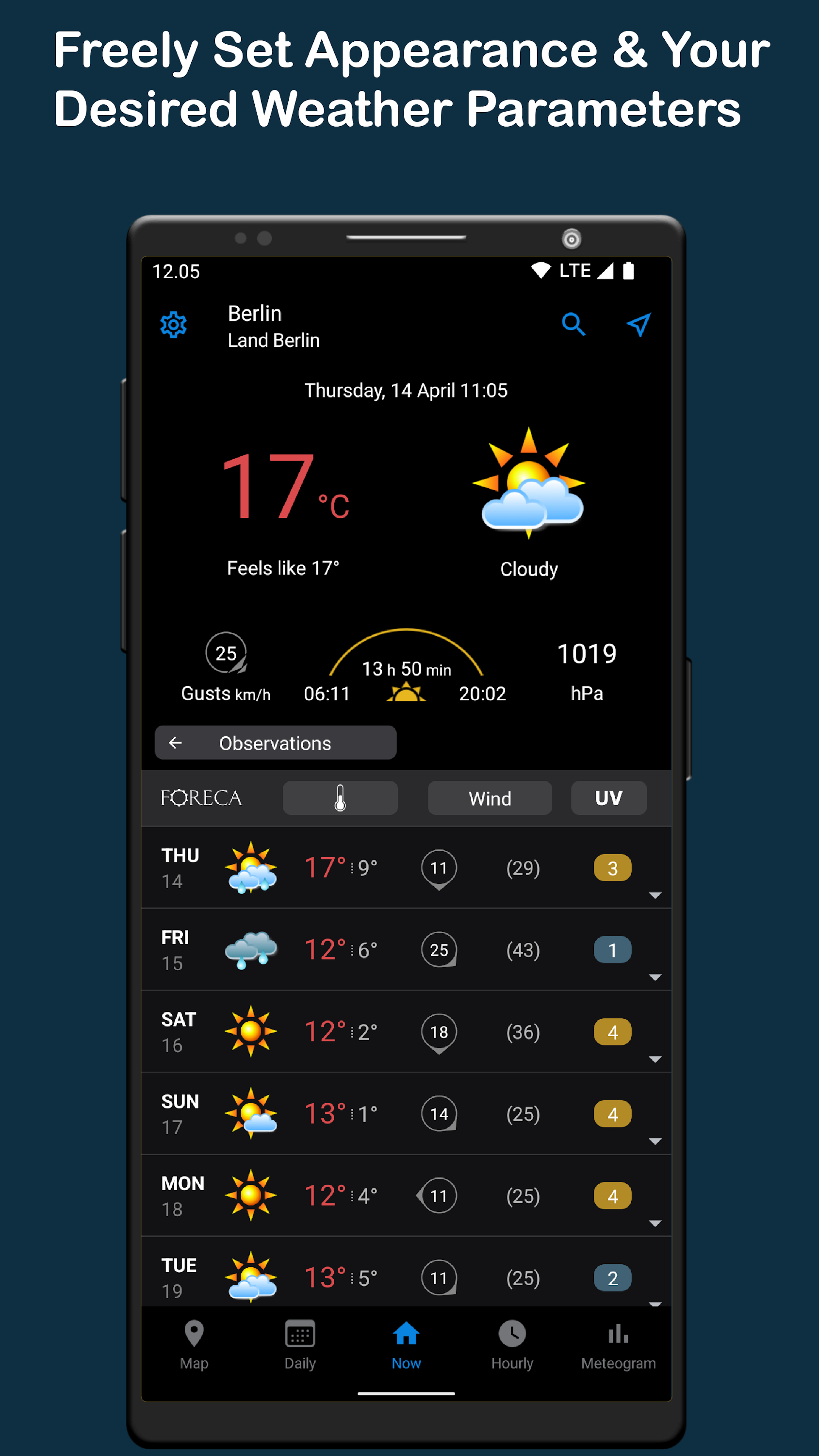 اسکرین شات 2 برنامه Foreca Weather
