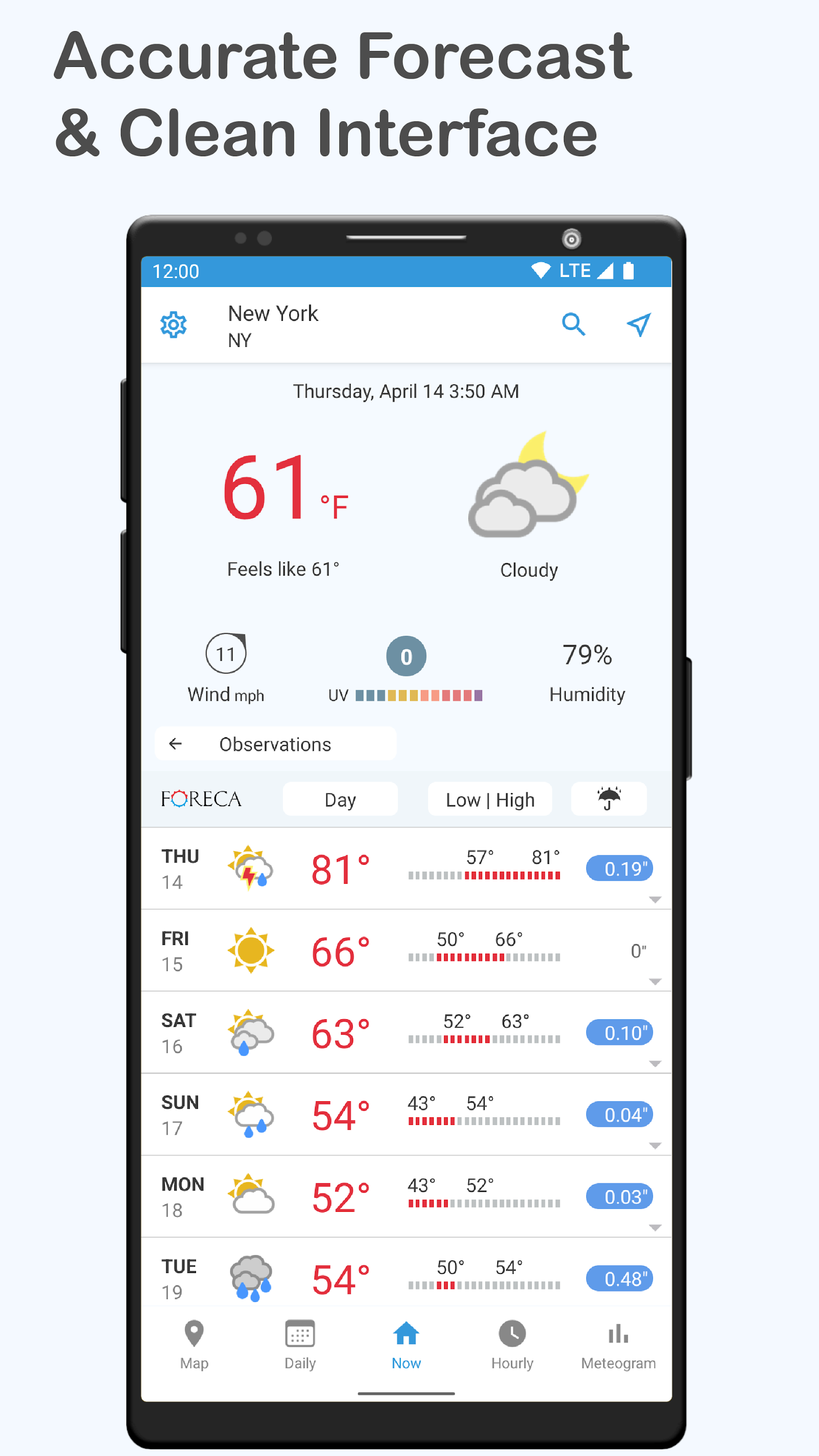 اسکرین شات 1 برنامه Foreca Weather & Radar