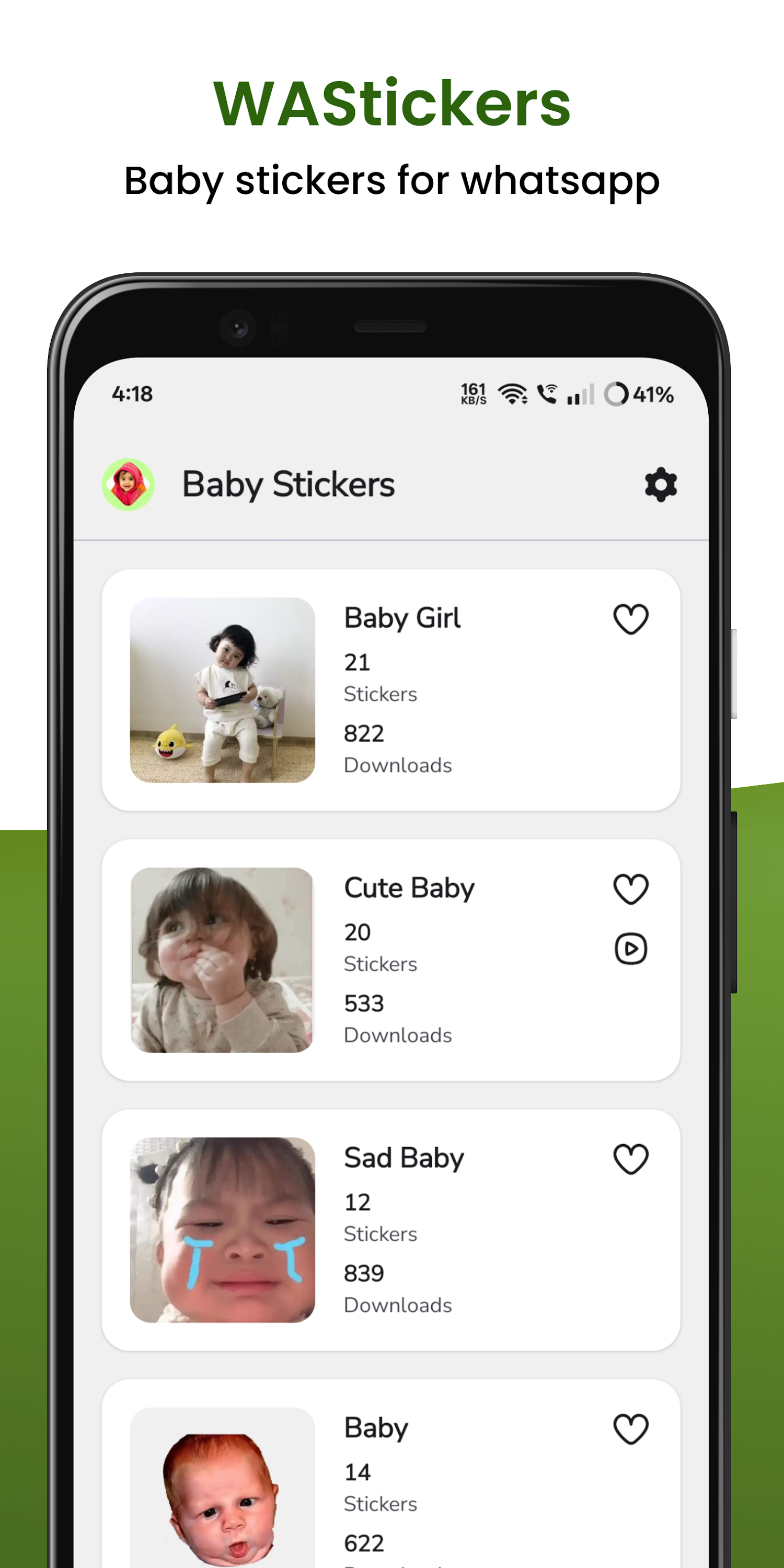 اسکرین شات 1 برنامه Funny Baby Stickers WAStickers